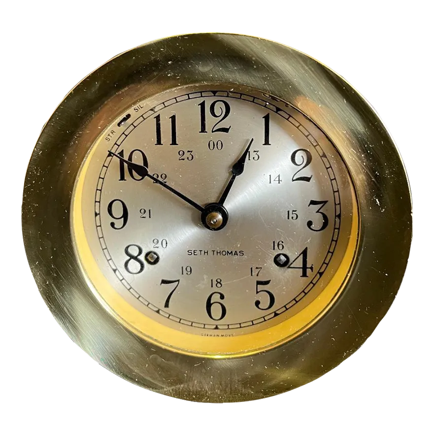Brass Ships Clock-Seth Thomas | Chairish