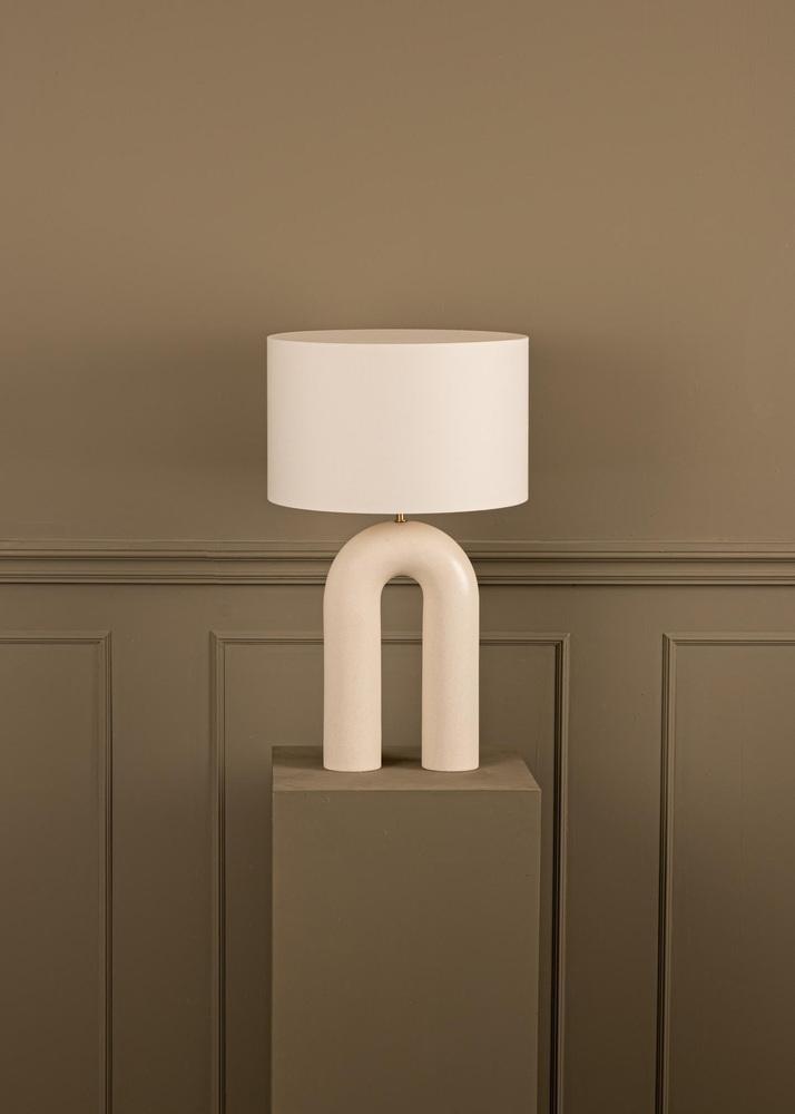 Ecru Ceramic Arko Table Lamp by Simone & Marcel