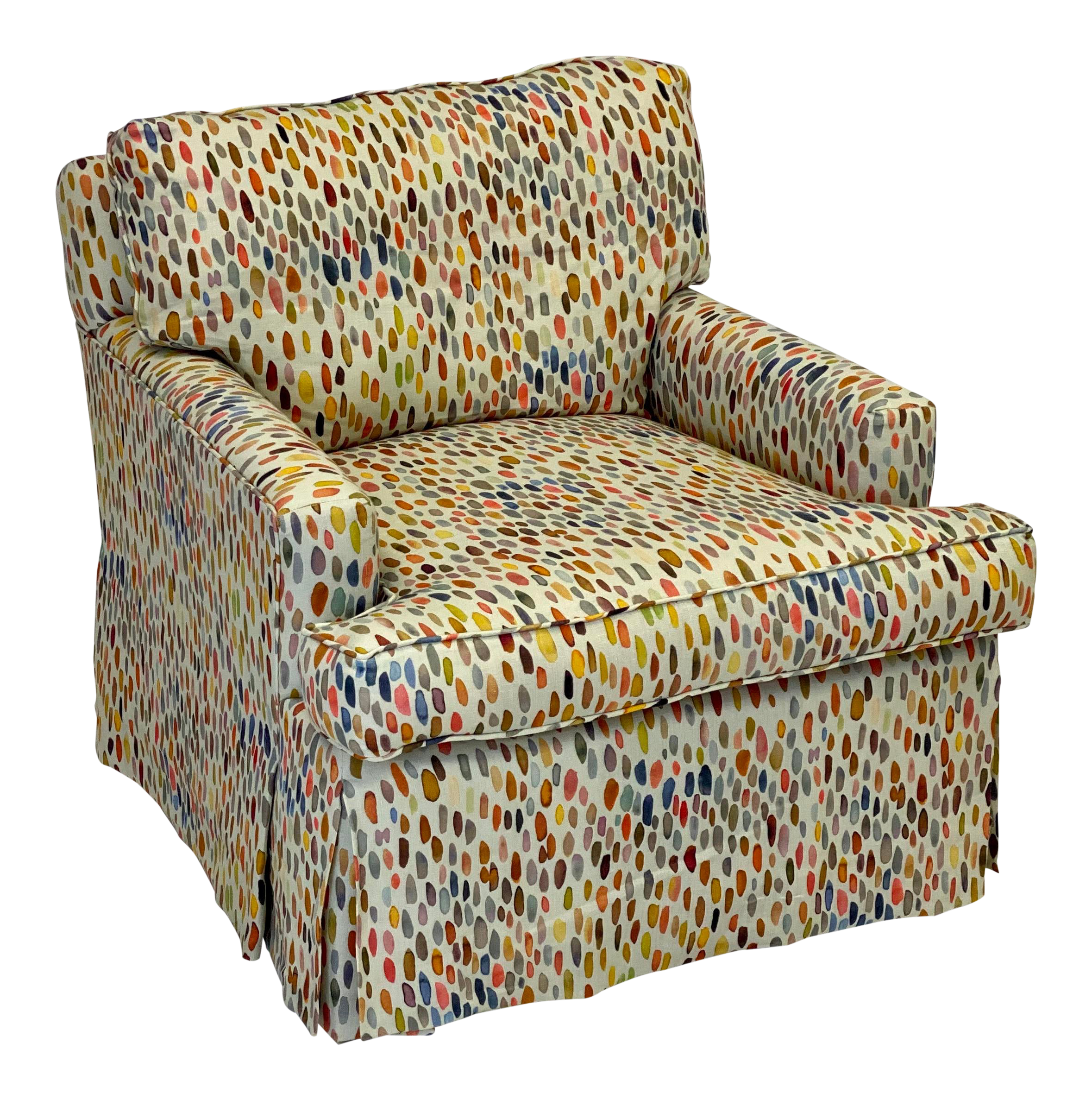Multi Color Upholstered Club Chair Chairish