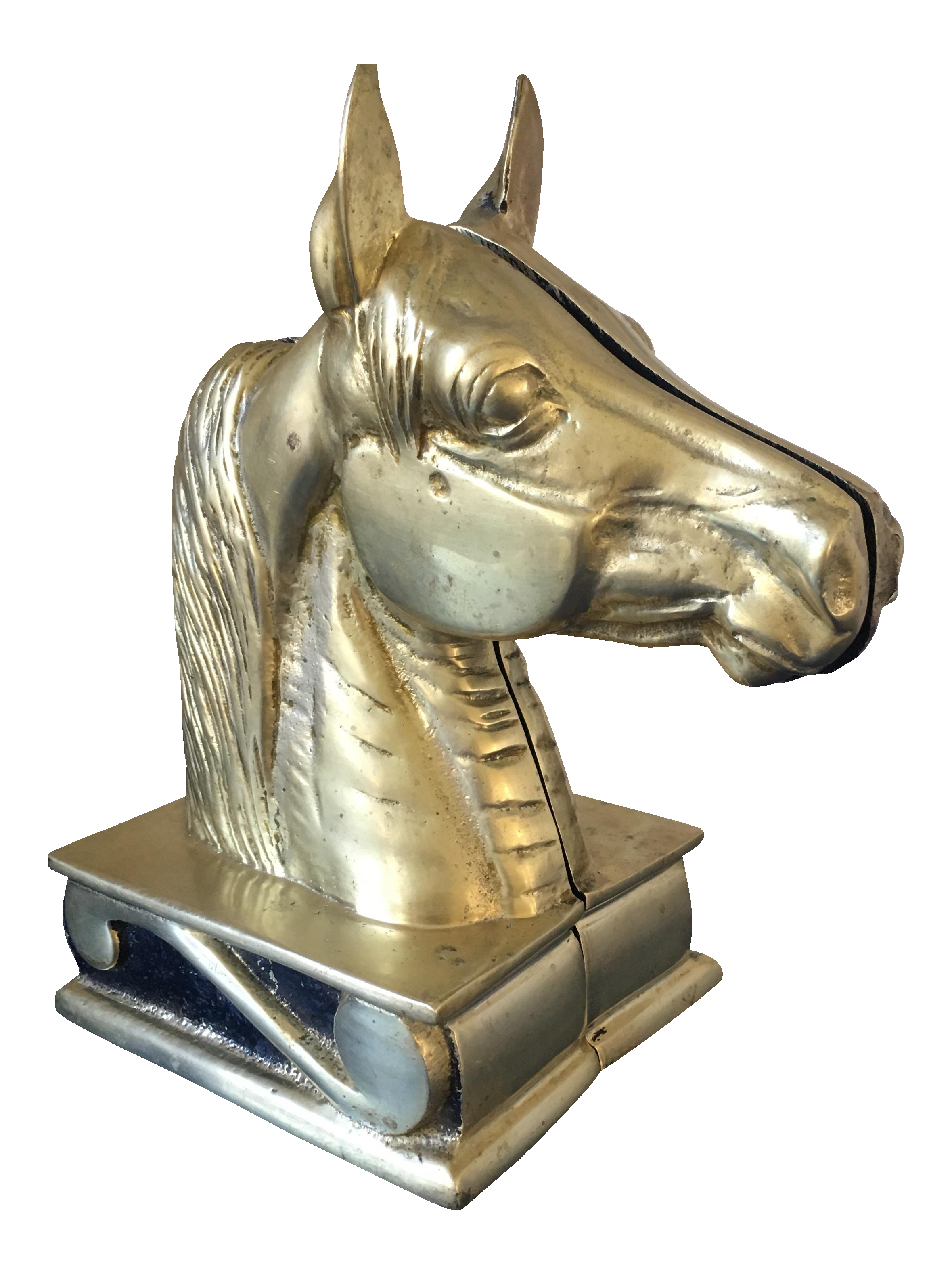 Virginia Metal Crafters Brass Stallion Bookends A Pair Chairish
