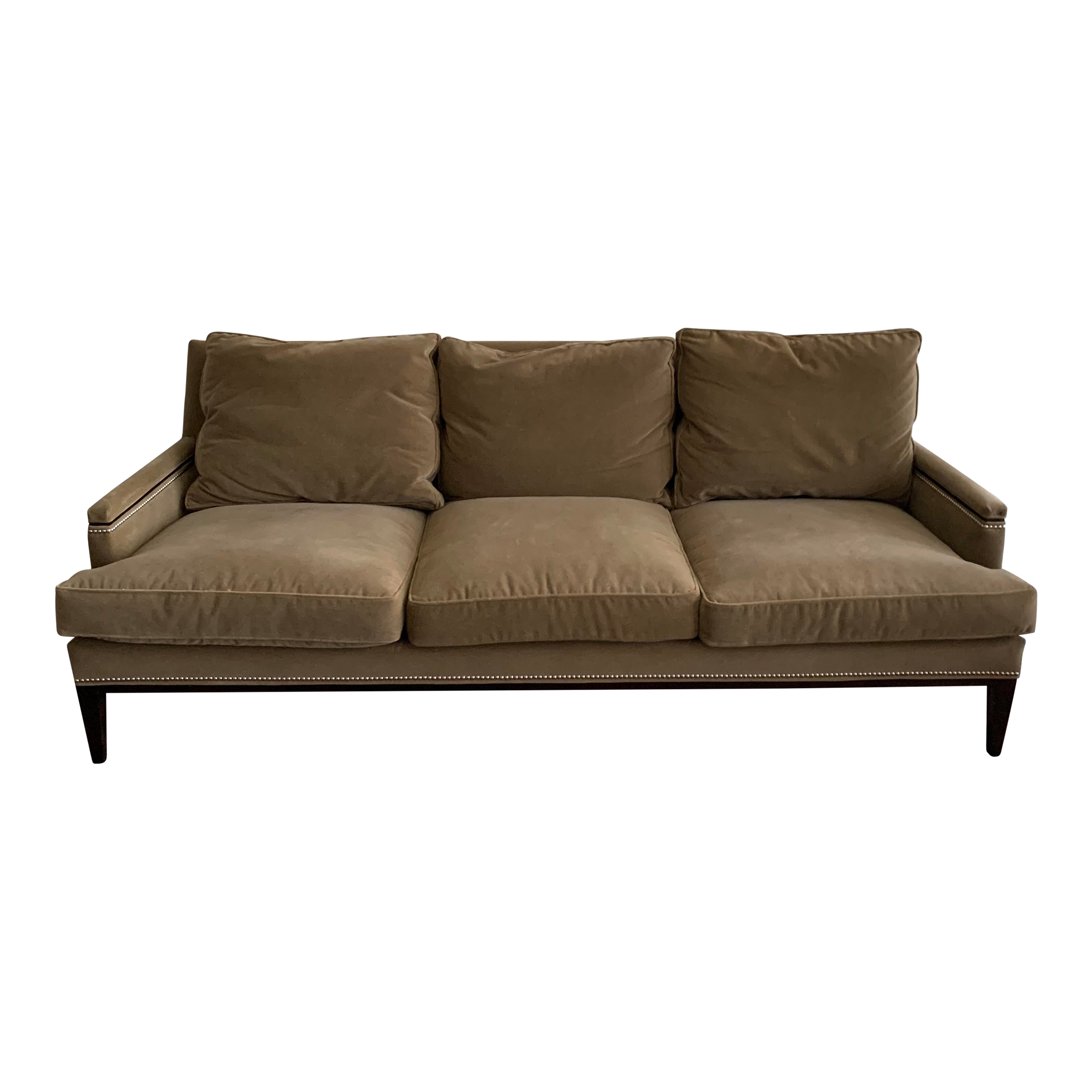 Contemporary Hickory Chair Beige Brown Transitional Alexander Sofa