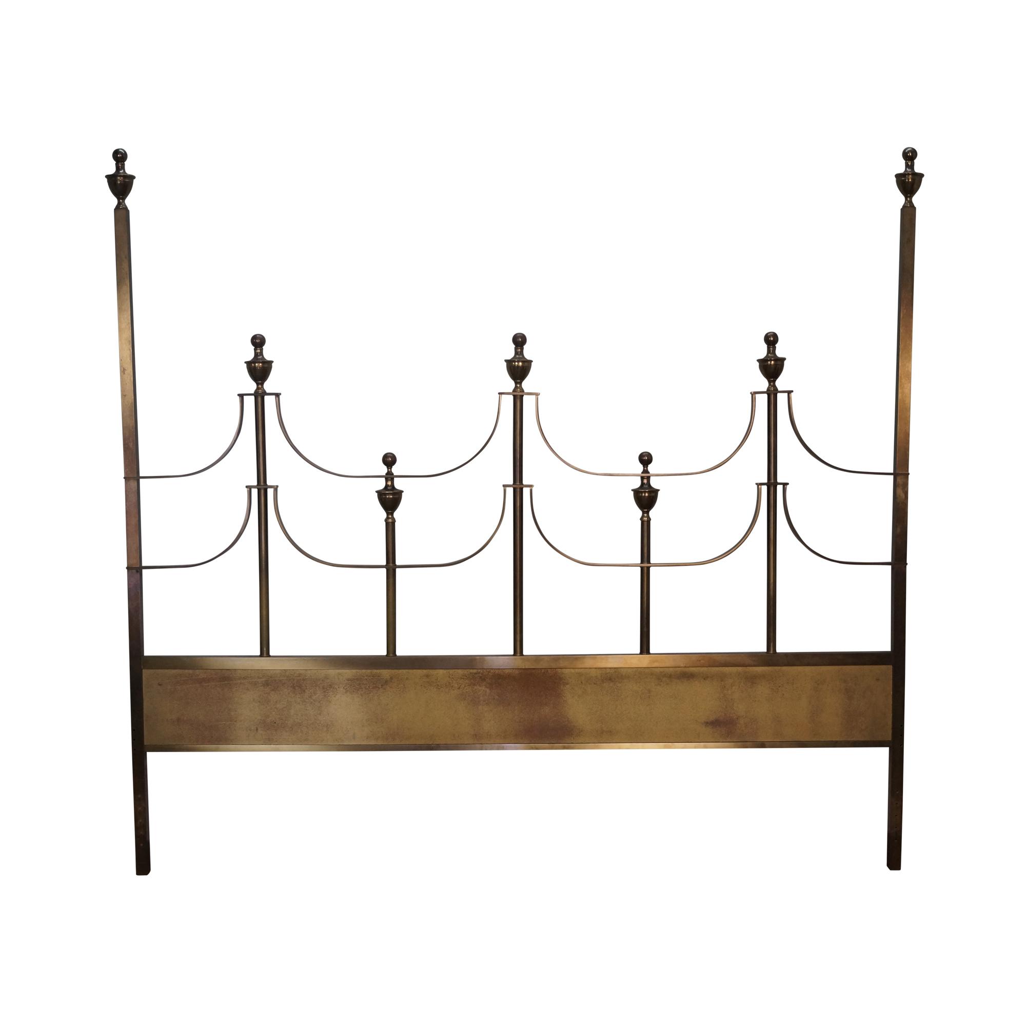Mastercraft Hollywood Regency Brass King Size Headboard Chairish