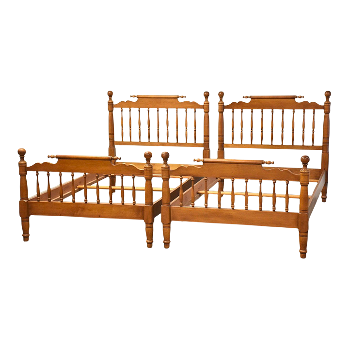 Solid Maple Twin Beds a Pair Chairish