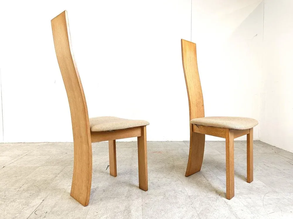Vintage Dining Chairs by Rob and Dries Van Den Berghe, 1980s, Set of 6
