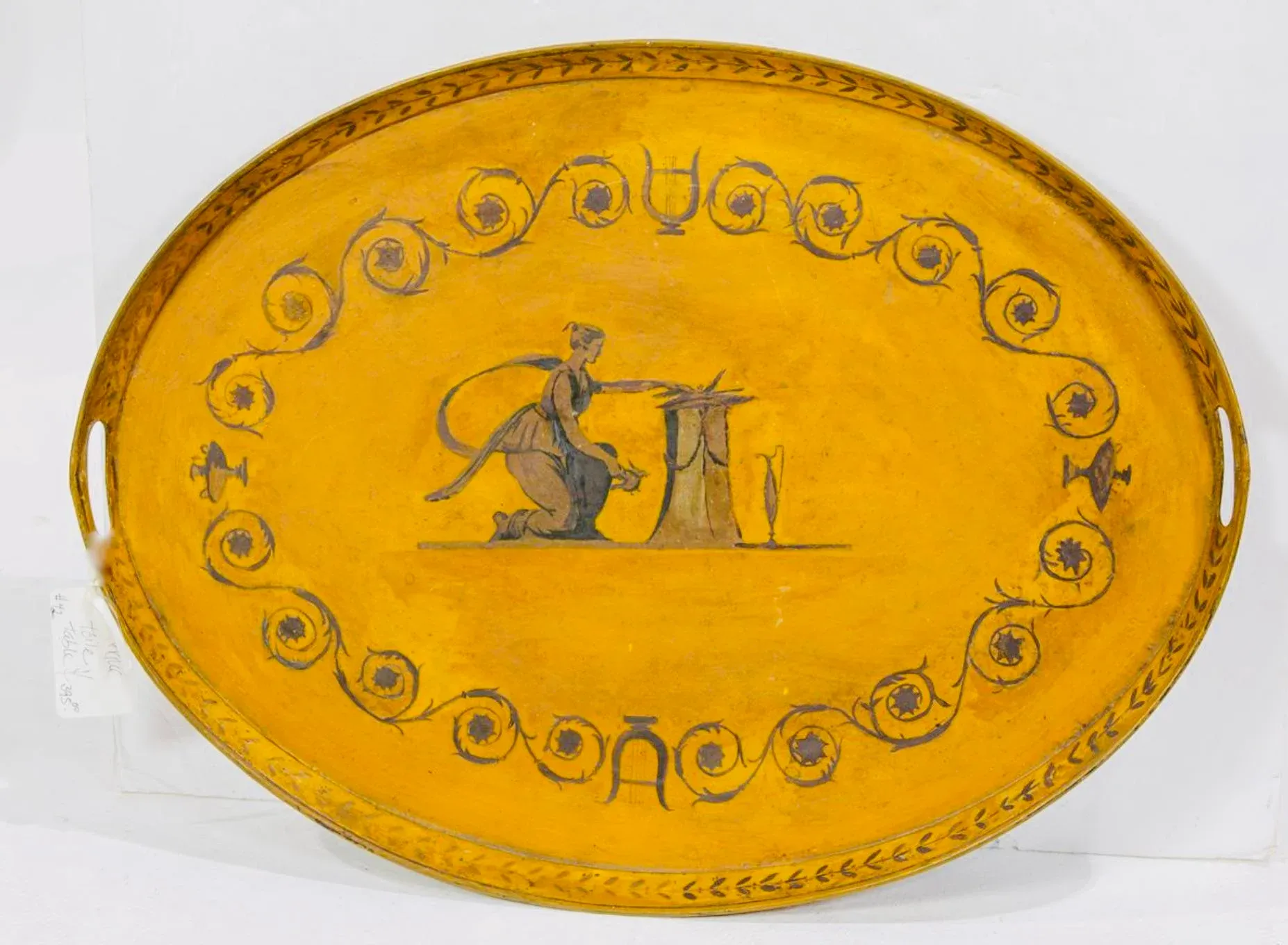 An English Tole Tea Tray on Stand Circa 1860
