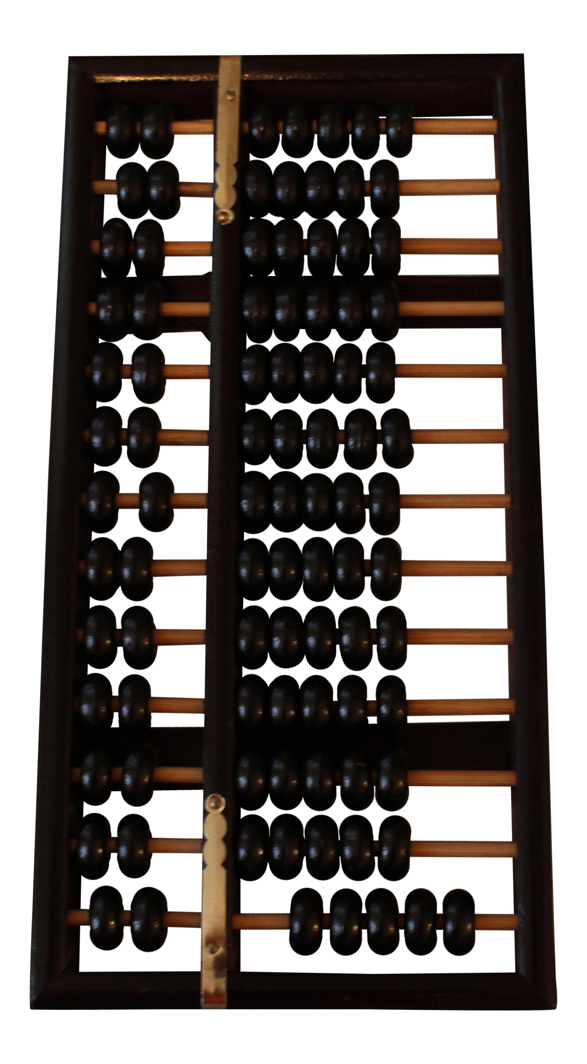 Brass & Wood Black Abacus Chairish