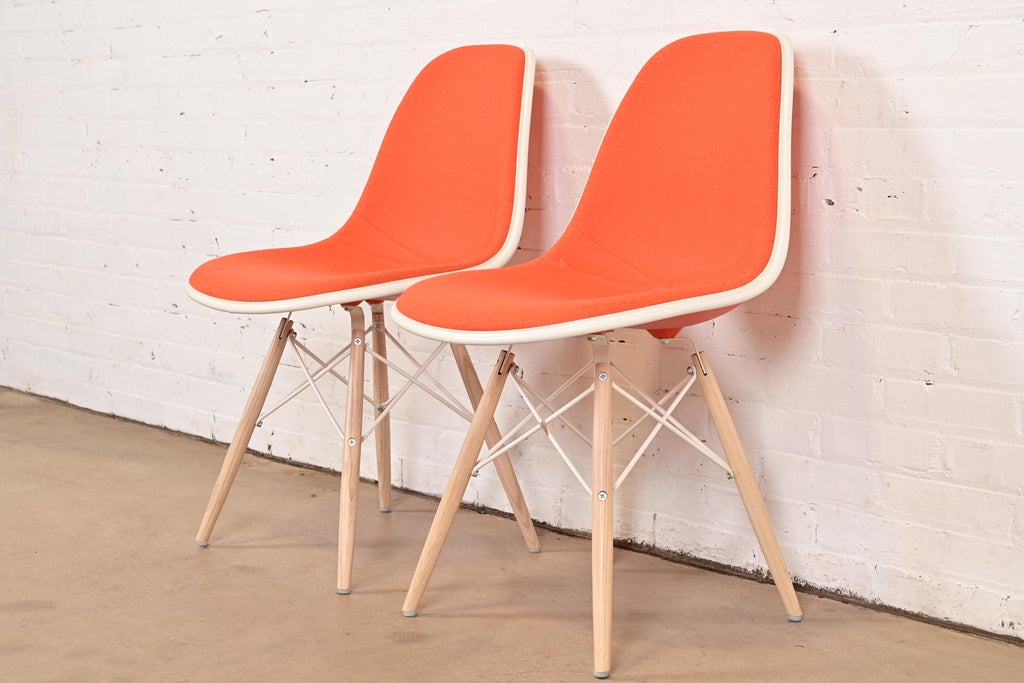 Charles & Ray Eames for Herman Miller DSW Shell Side Chairs, Pair