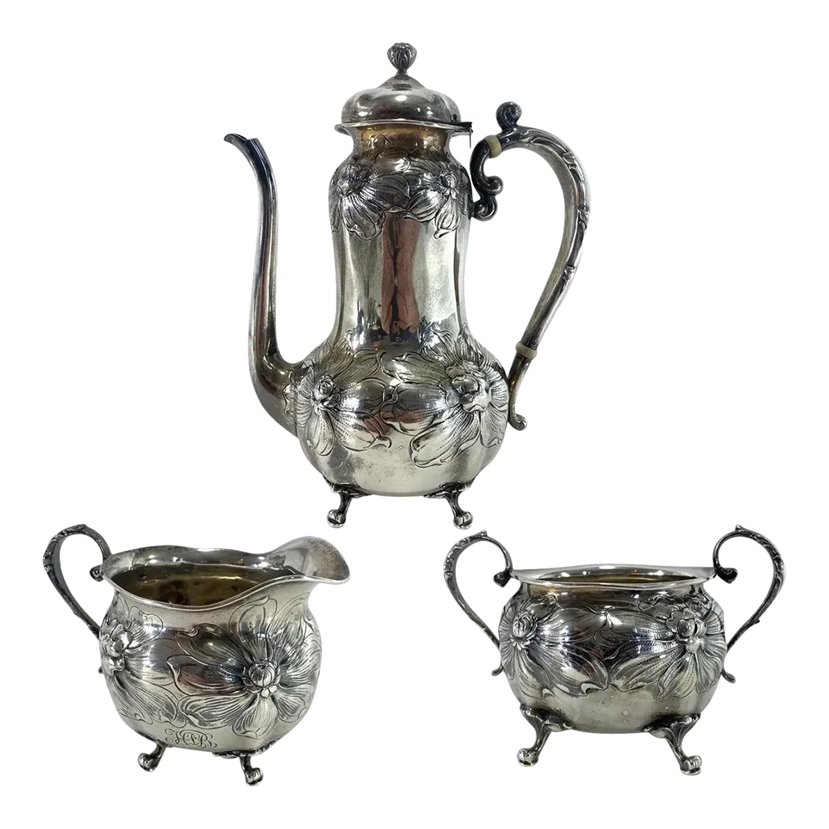 GORHAM。DOLLAR STEAMSHIP LINES。 食器、ボウル。骨董 Vintage Art Deco Silver Plated Teapot Creamer – Sunbeam Vintage