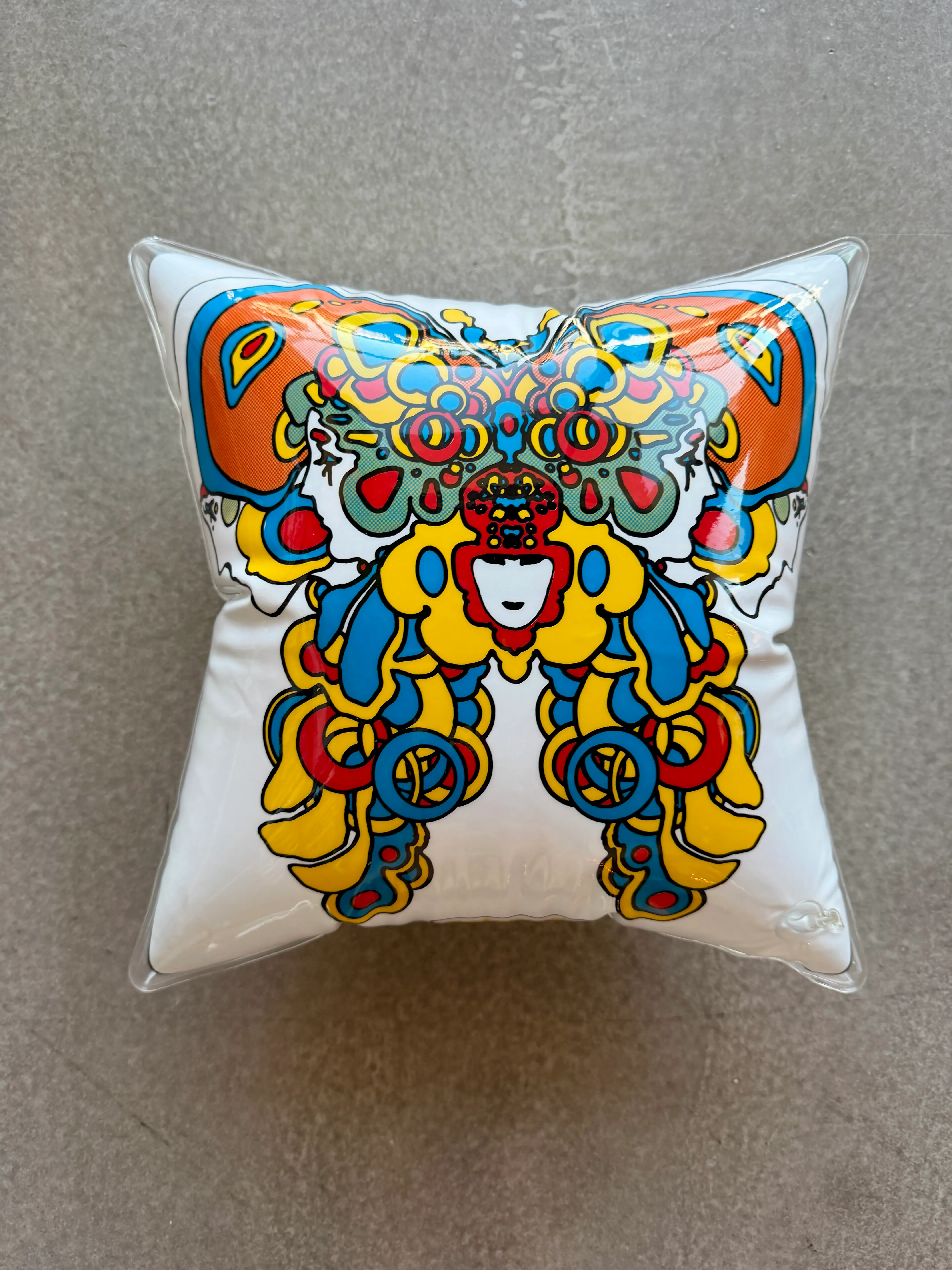 60s Peter Max Inflatable Plastic Pop Art Psychedelic Pillow Set of