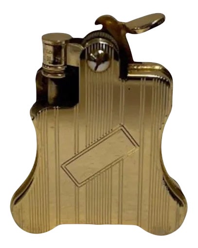 1990s Gold Plated Ronson Banjo Styled Petrol Lighter, Japan | Chairish