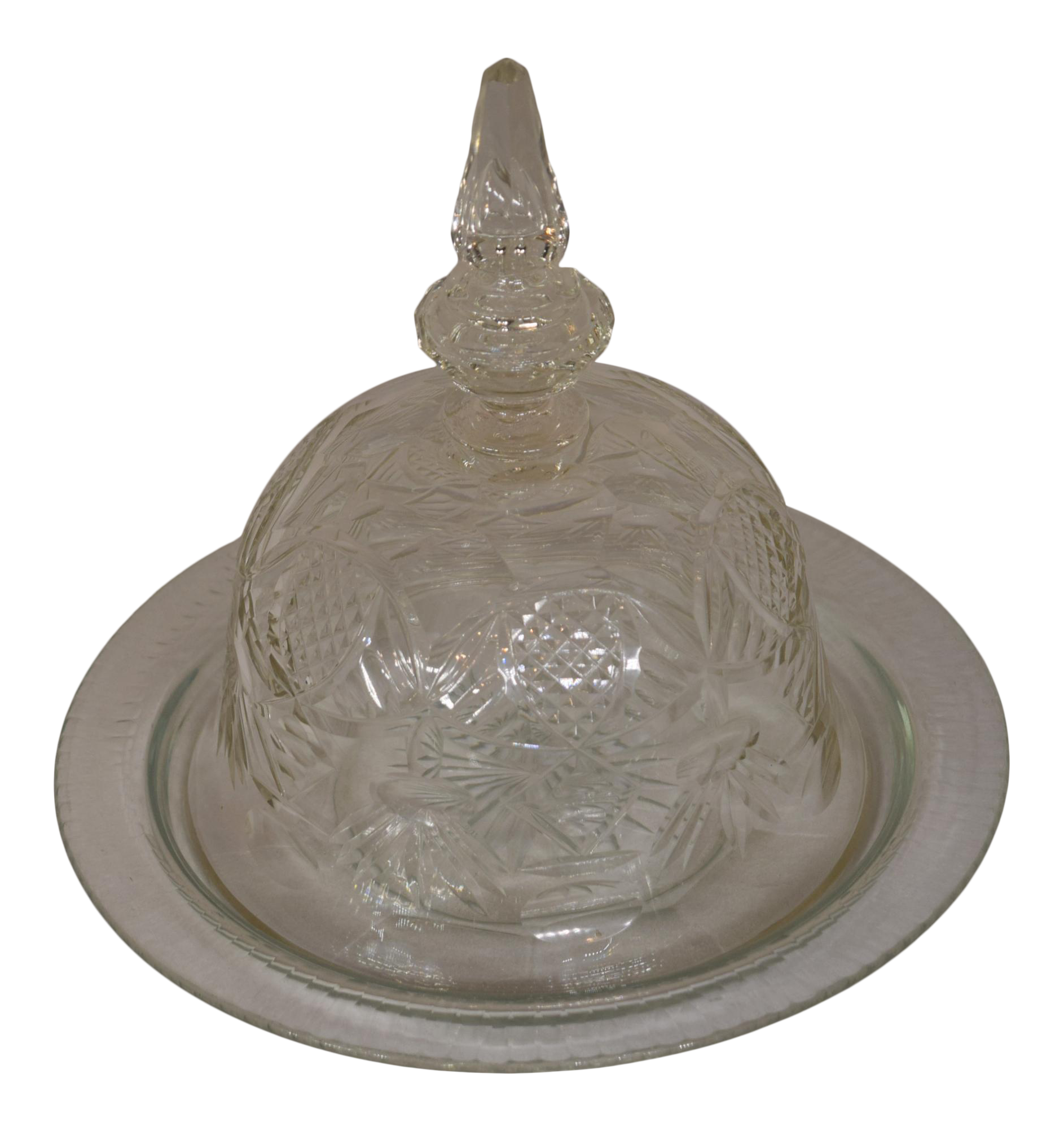Cut Glass Butter Dish With Original Underplate Chairish