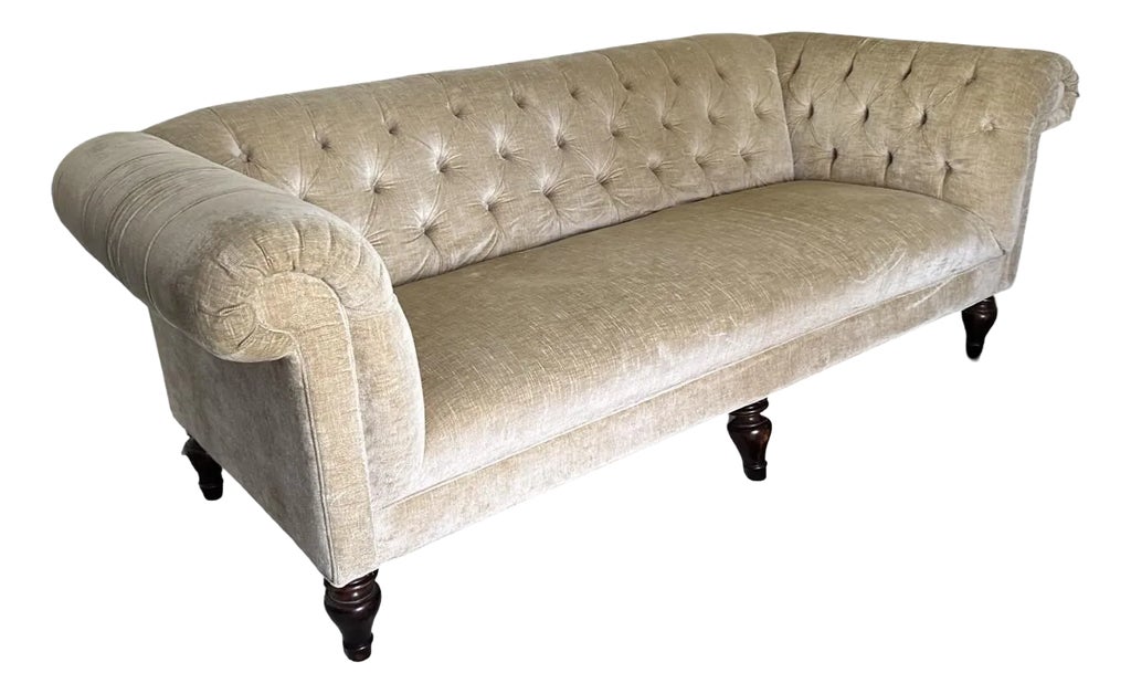 Contemporary Modern Chesterfield Sofa | Chairish