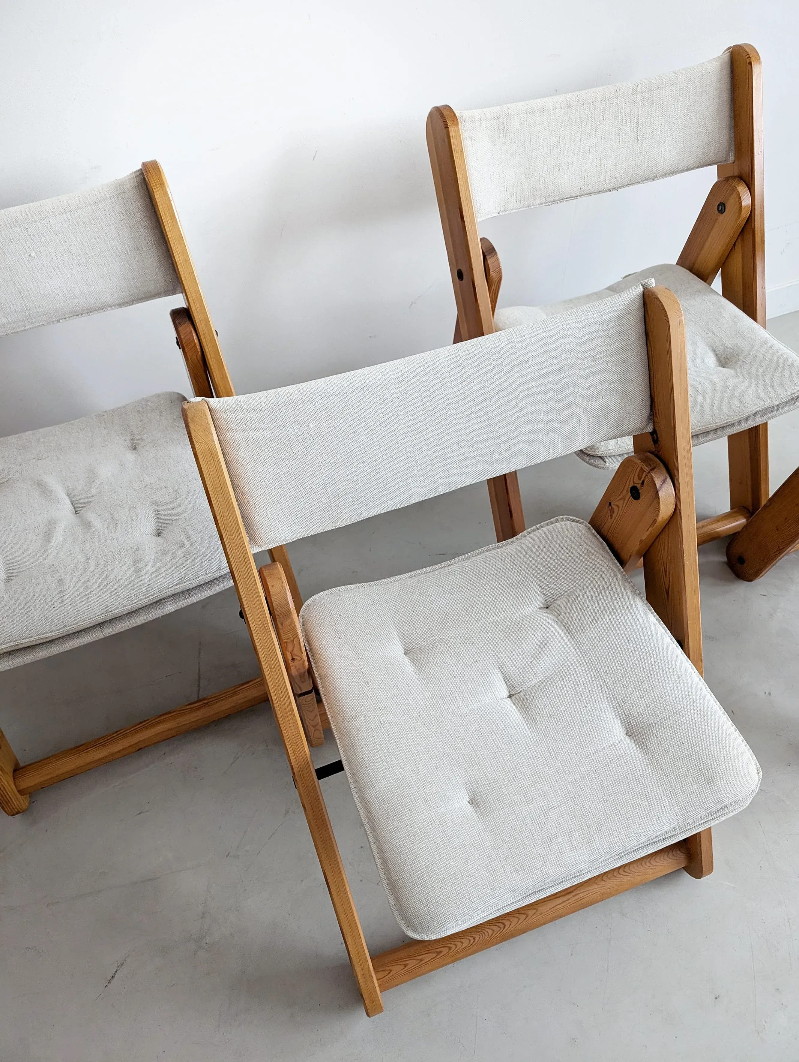 Kon-Tiki Folding Chairs by Gillis Lundgren for Ikea, 1970s, Set of