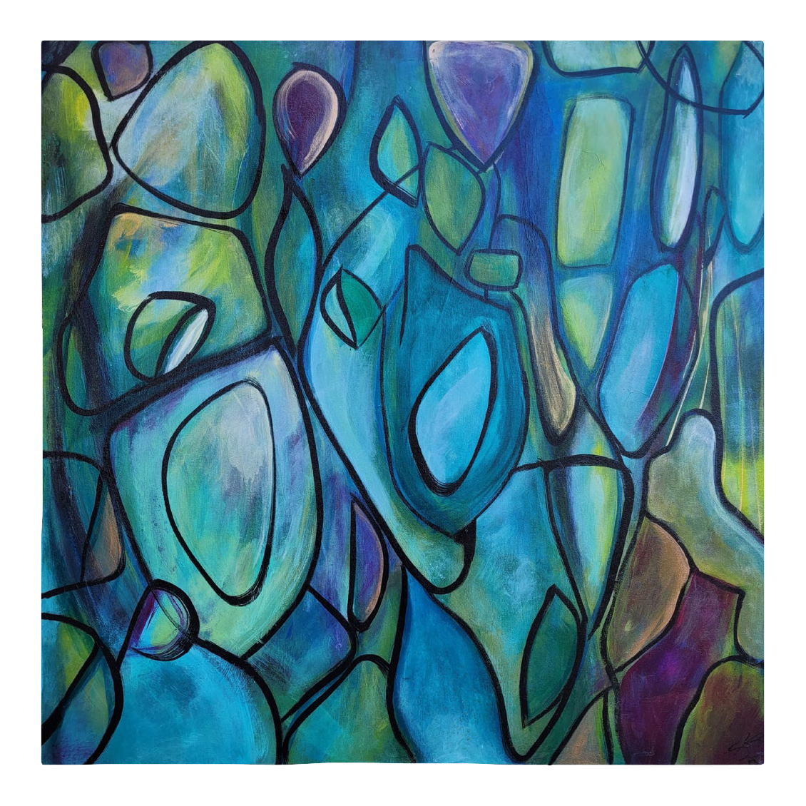 2013 Original Abstract Acrylic Painting On Canvas By Stacey Sebastian