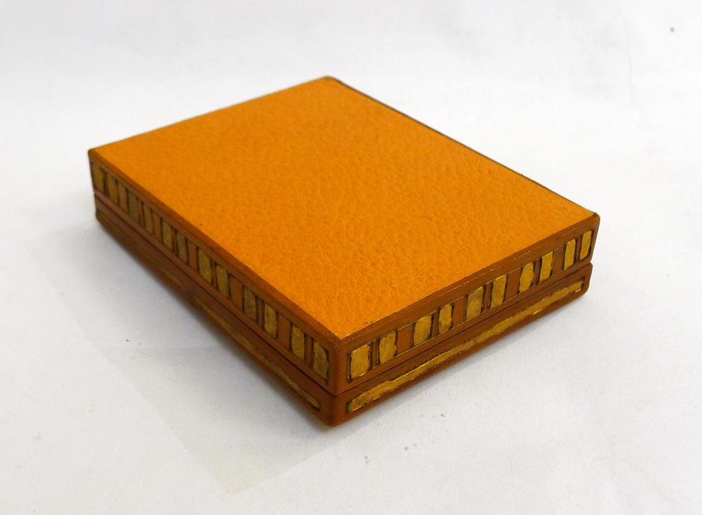 Vintage Art Deco Desktop Set in Leather, 1920s, Set of 4