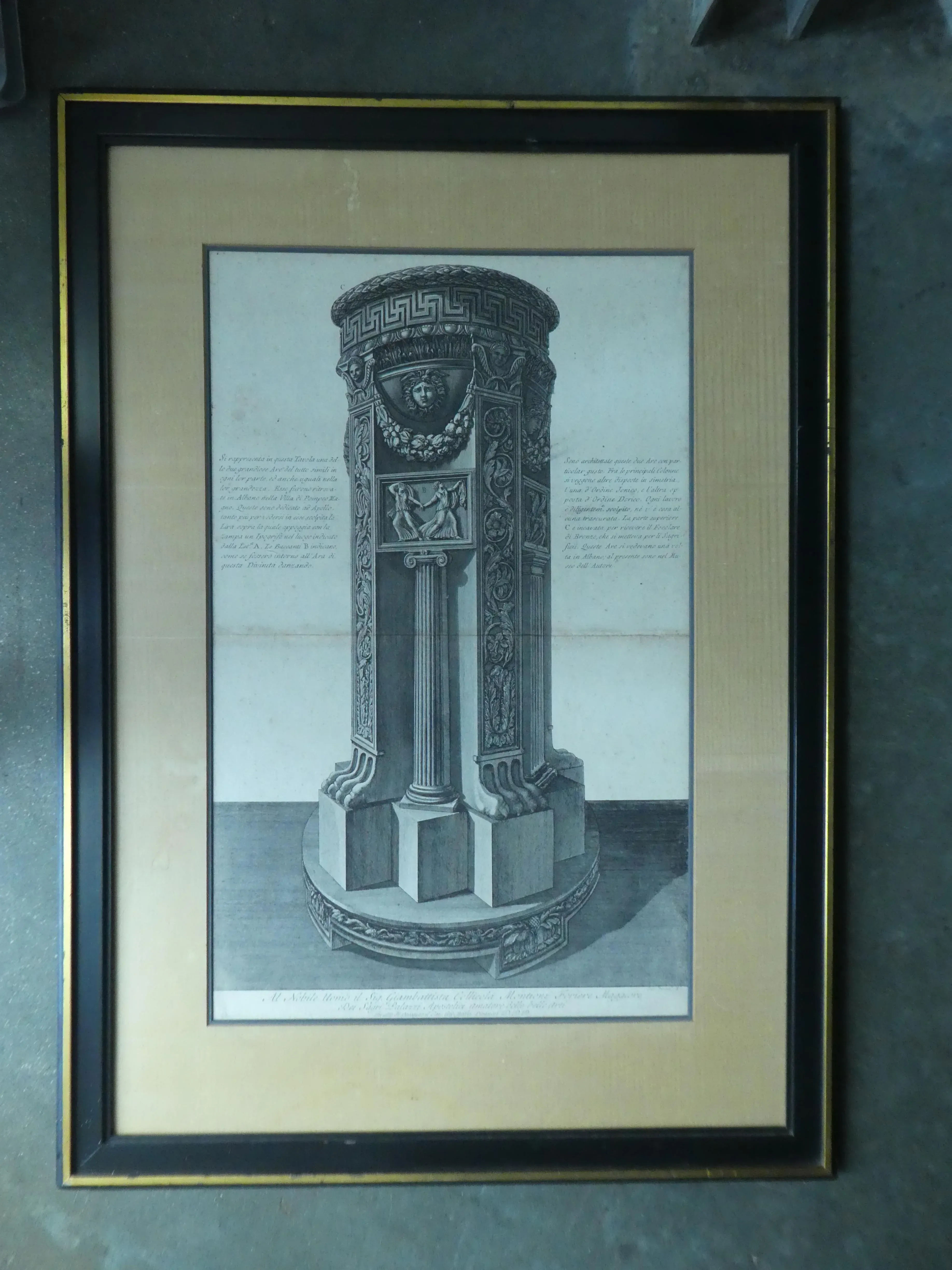 18th Century Antique Giovanni Battista Piranesi Neoclassical Architectural Print