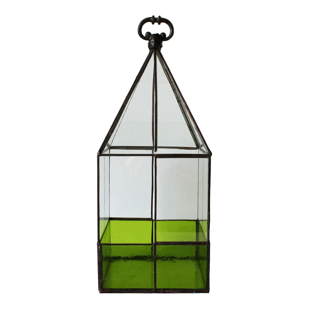 Vintage Stained Glass Plant Terrarium Atrium Hanging or Table Top ...