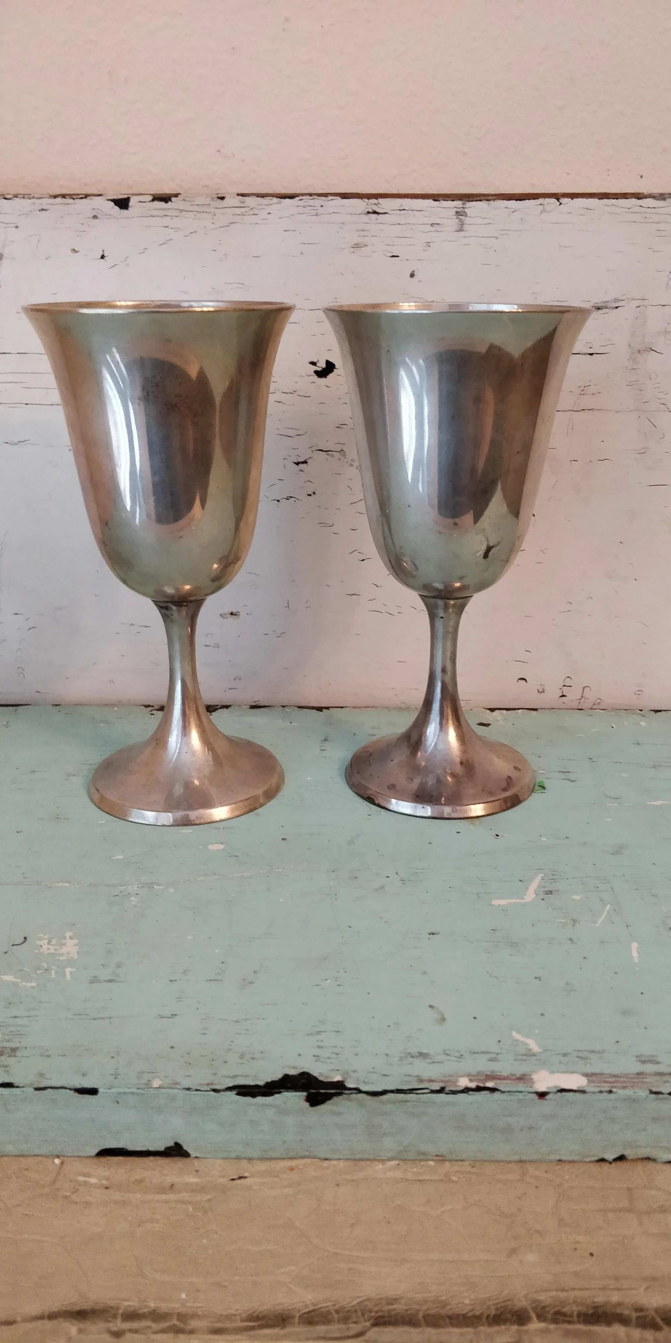 Manchester Sterling Silver Water Goblet 822 a Pair Set 2