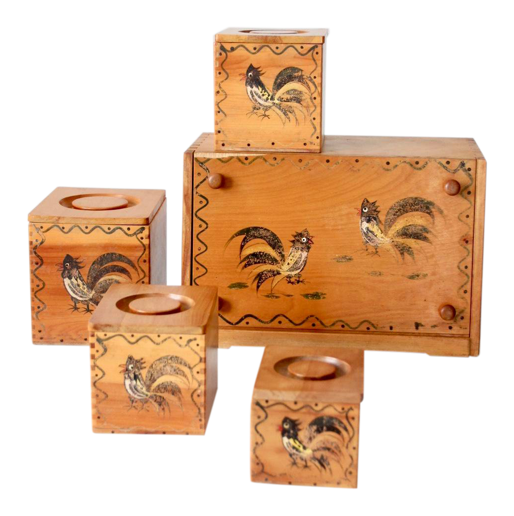 MidCentury Rooster Kitchen Storage Set Chairish