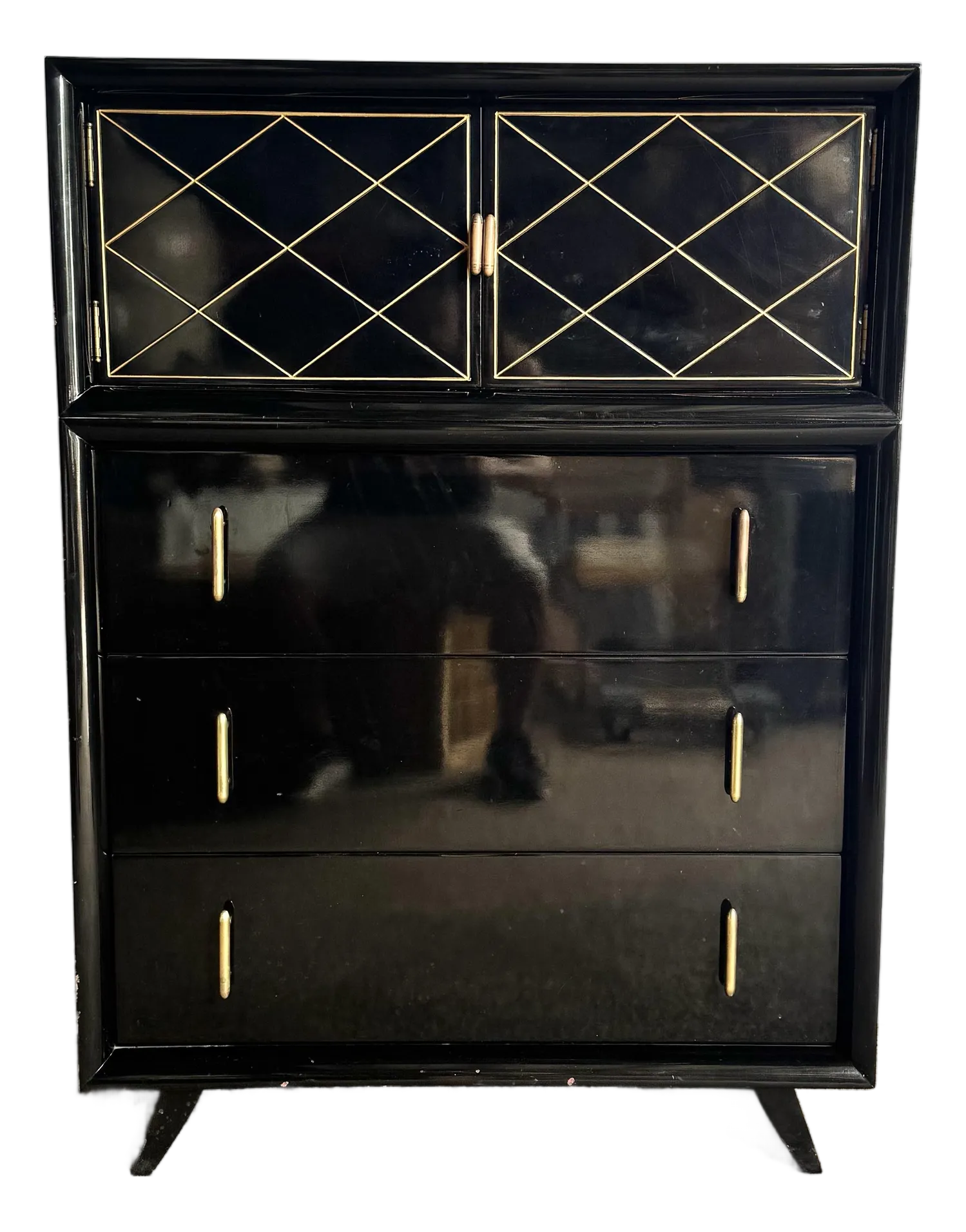 black art deco dresser De Coene Frères-style Single Art Deco Chest – Karl Kemp Antiques main image 1