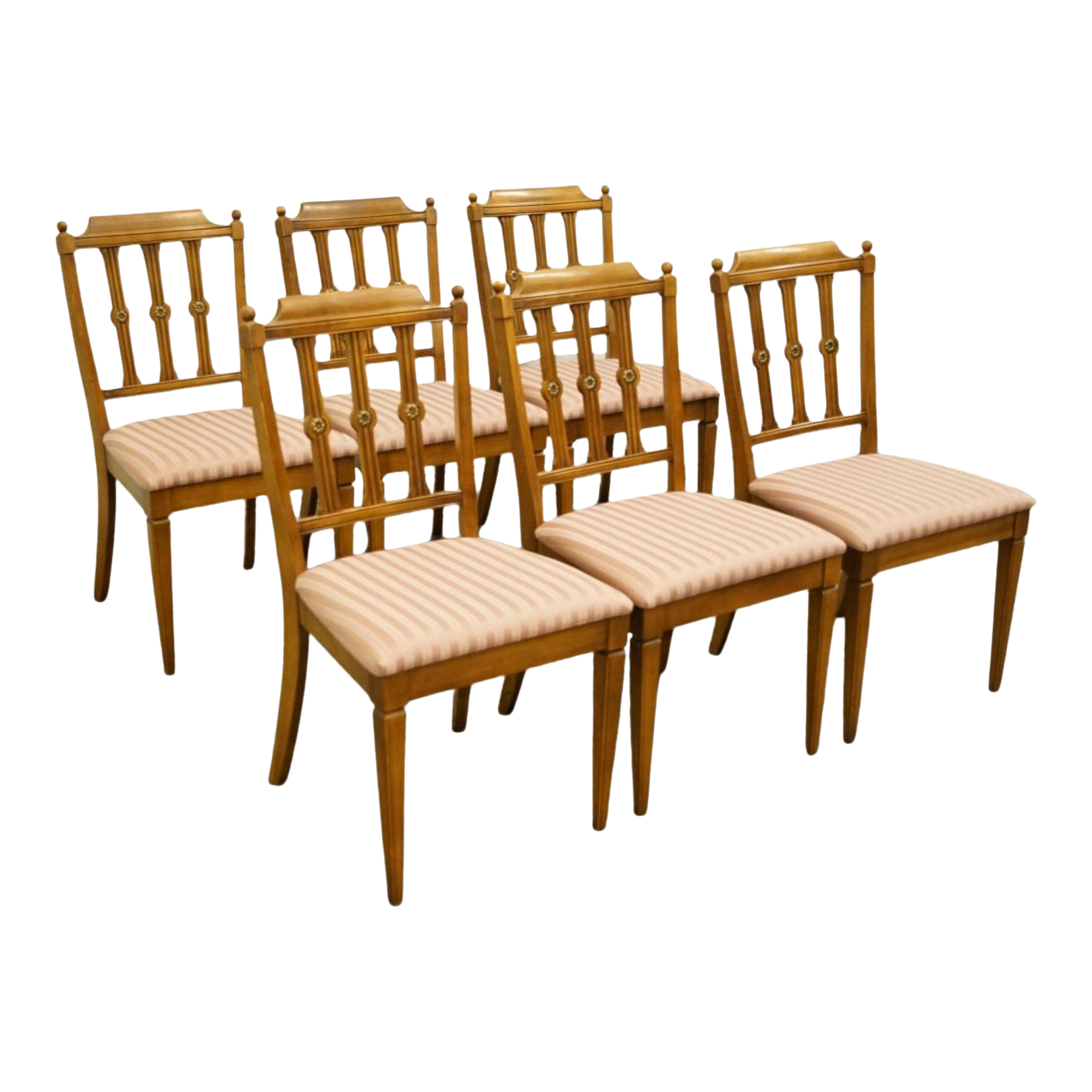 Set of 6 Vintage Century Furniture Italian Inspired Dining Side Chairs
