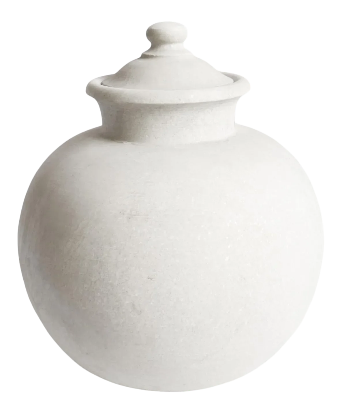 White Marble Pot W/Lid Chairish