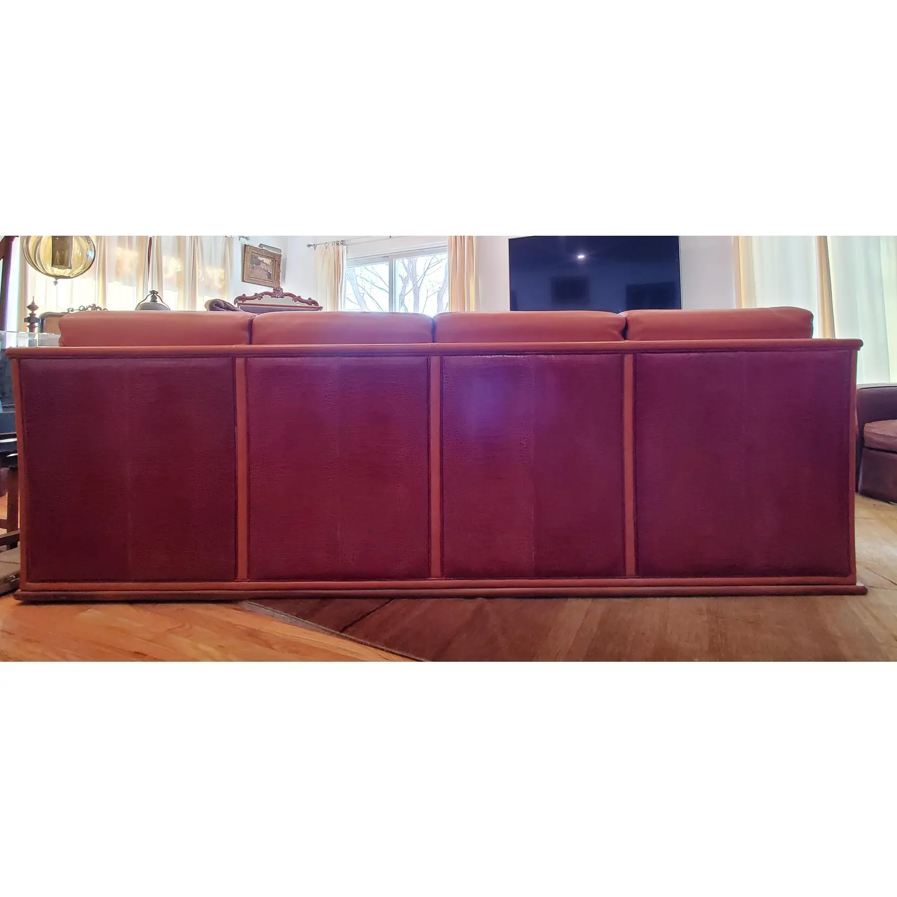 1980s Vintage Formitalia Paolo Gucci Leather Sofa | Chairish