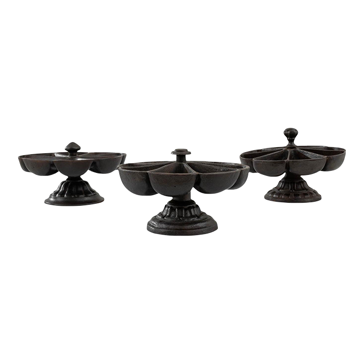 Vintage French Cast Iron Decorative Trays, Set of Three Chairish