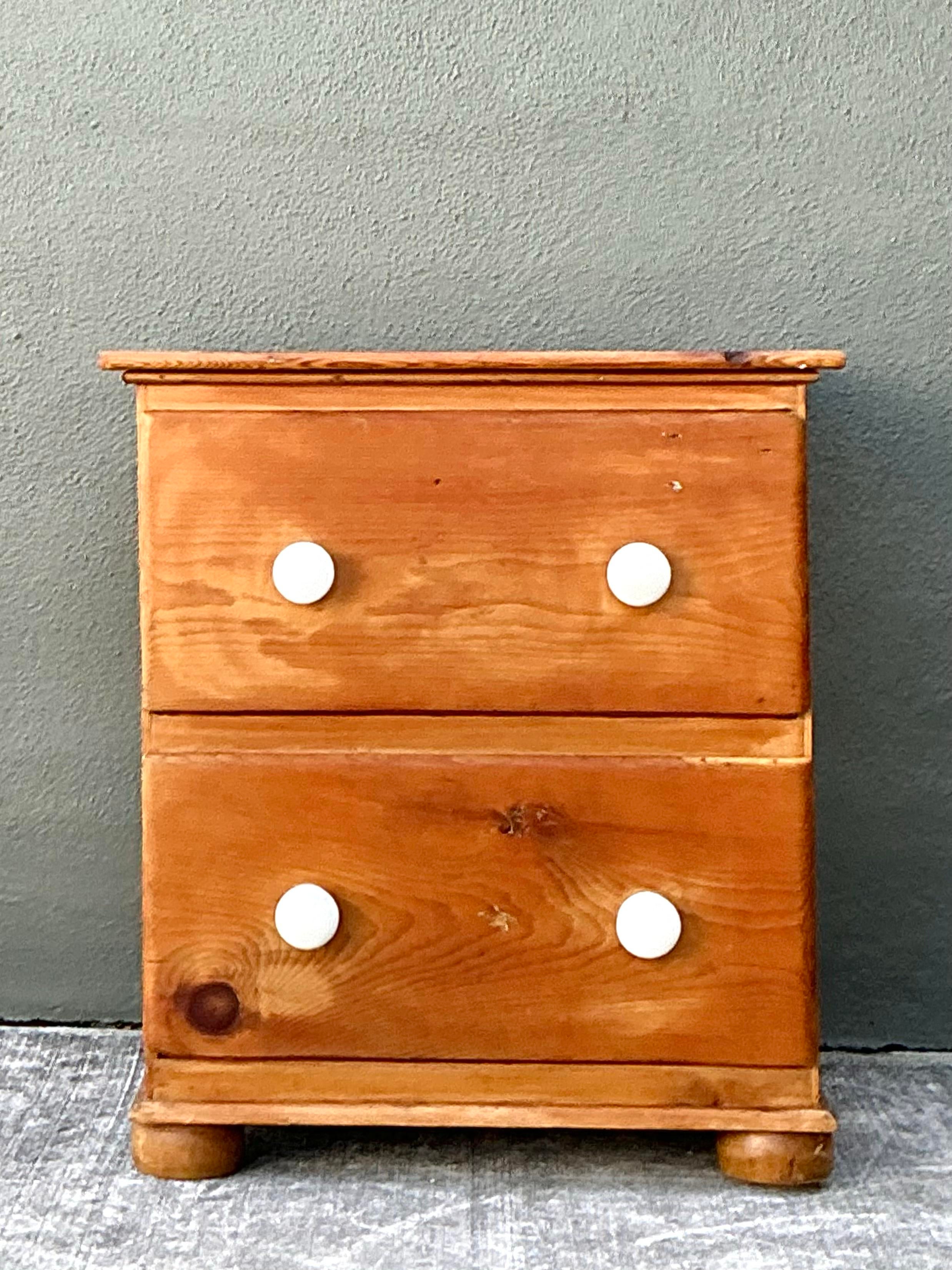 Vintage Small Pine Chest of Drawers