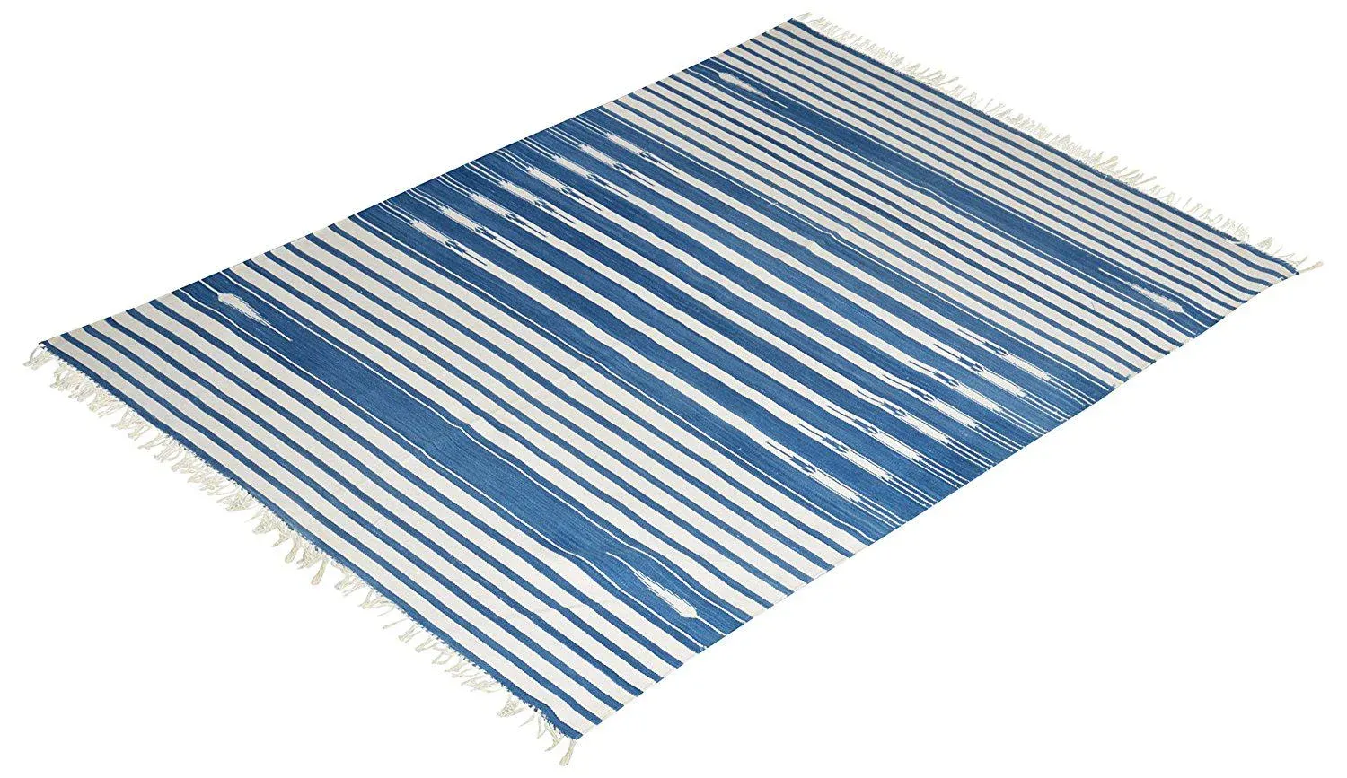 Peony Rug, 6x9, Blue & White