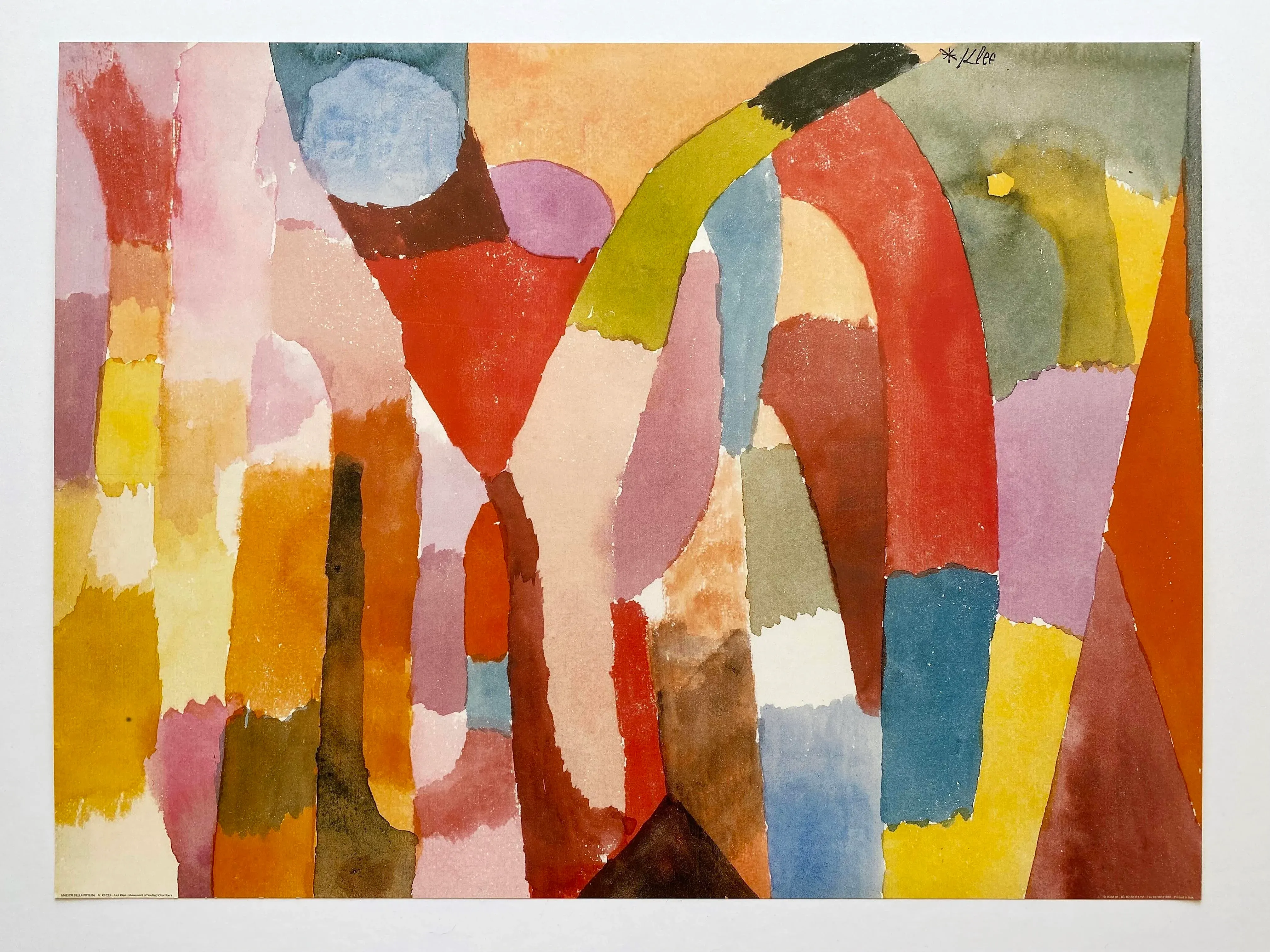 「Paul Klee」 Paul Klee Vintage 1990's Abstract Offset Lithograph Print