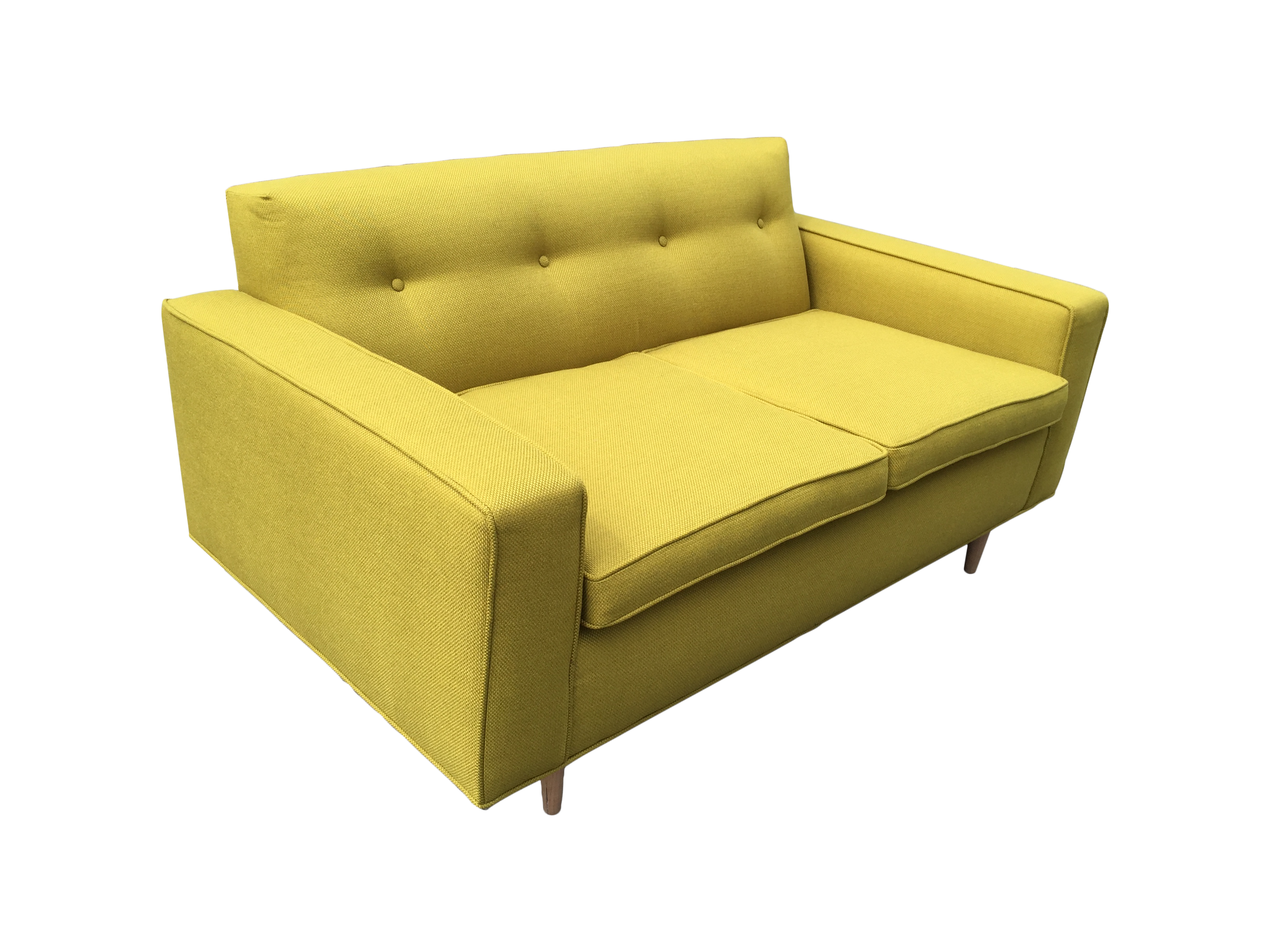 MidCentury Yellow Loveseat Chairish
