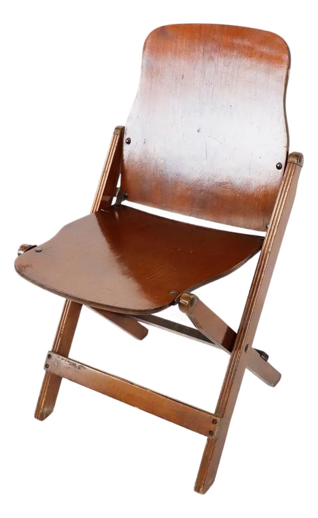 1940s US Army American Seating Company Wooden Folding Chair | Chairish