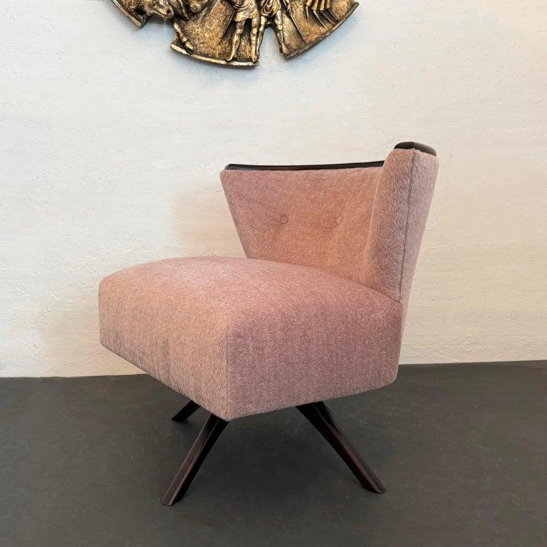 Kroehler Mid Century Swivel Rocker 1950s Mid Century Modern Blush