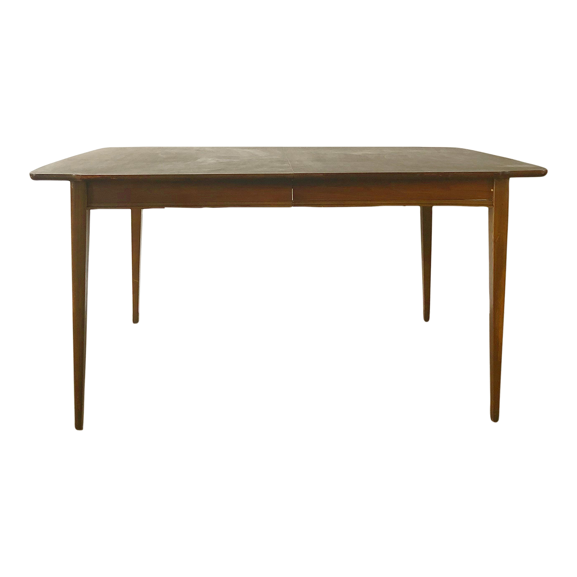 Mid Century Modern Dining Table With Three Leaves Chairish