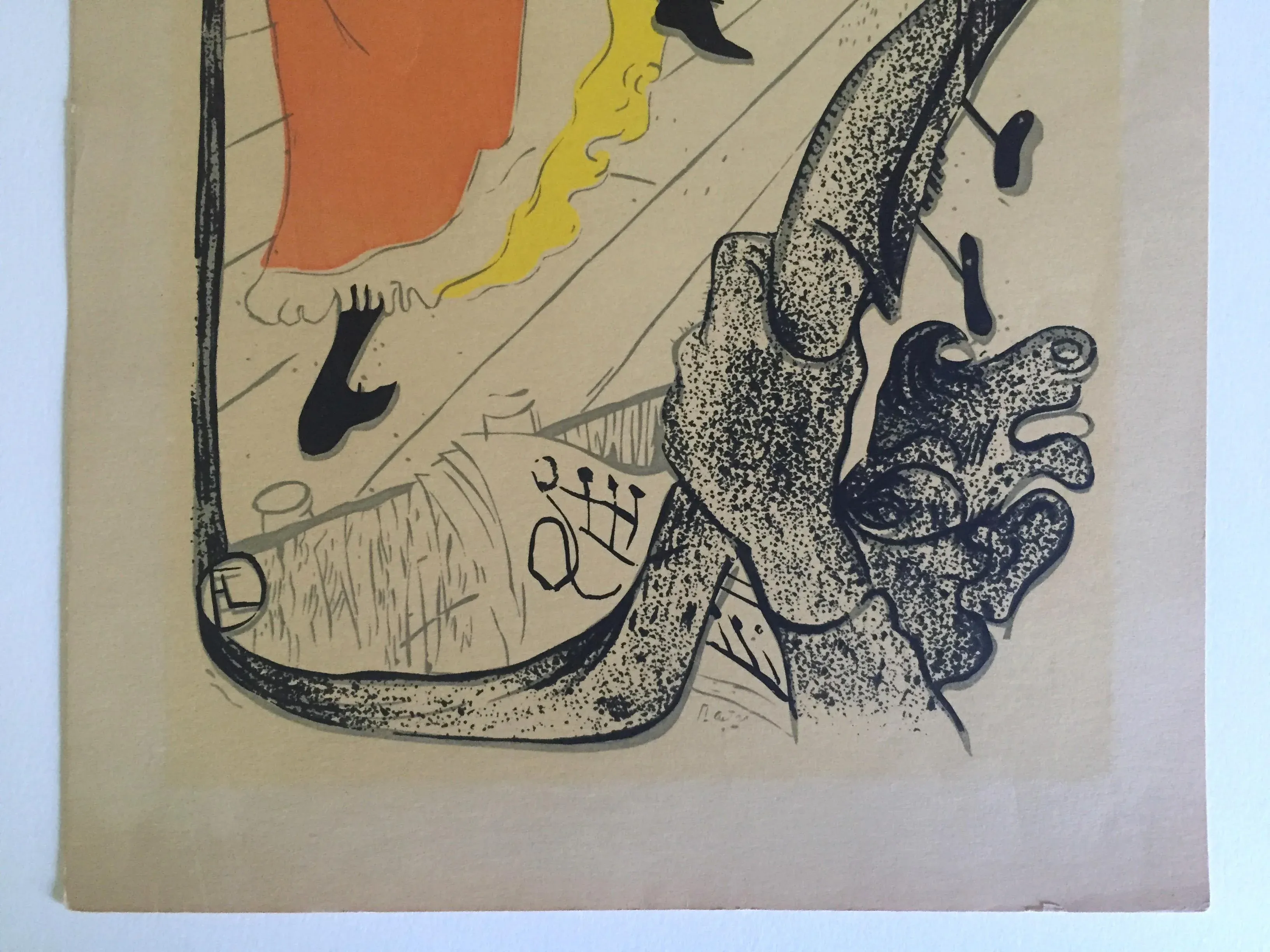 トゥルーアート Toulouse Lautrec Vintage 1940's Original Silkscreen Print 