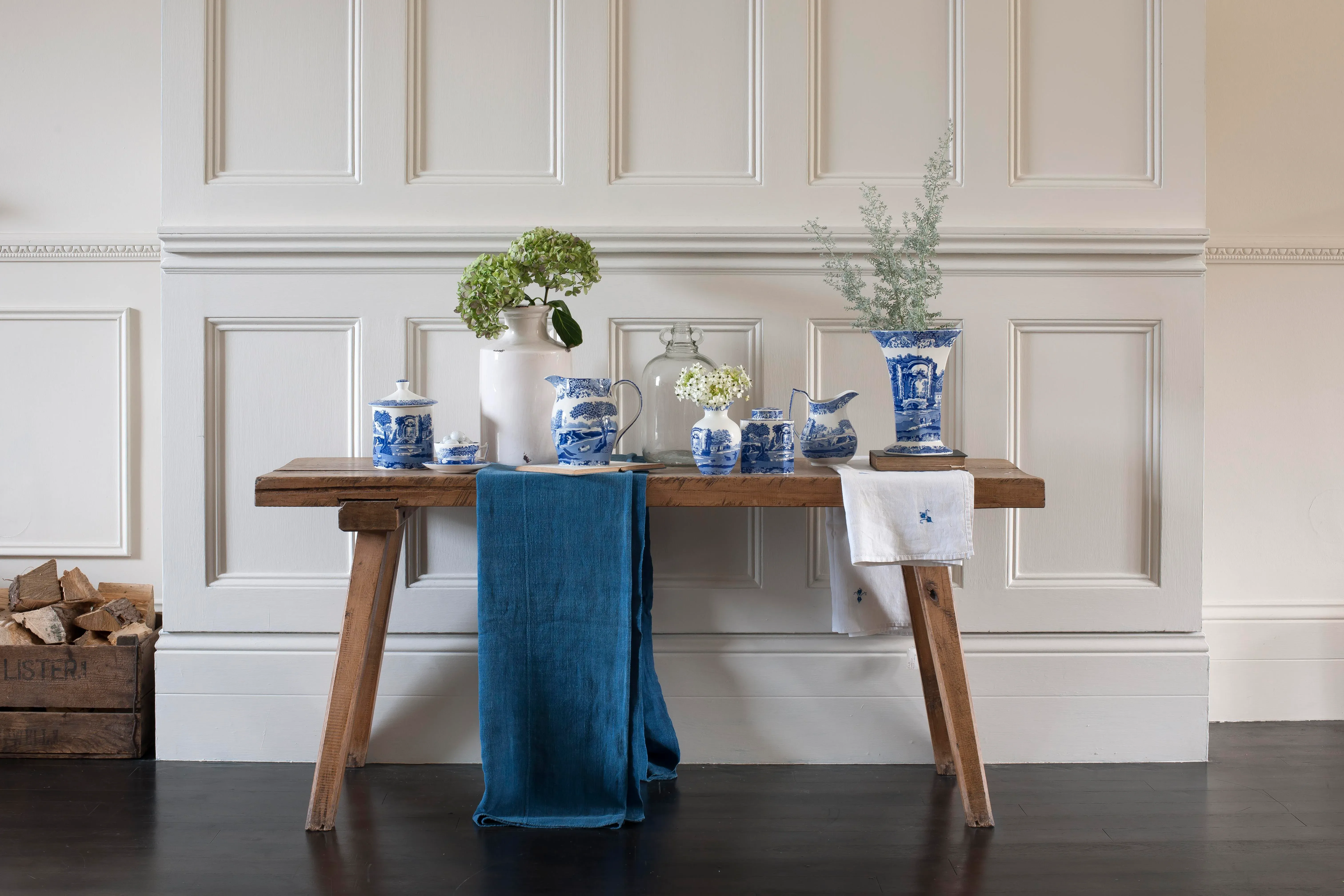 Spode Blue Italian Oval Platter 14