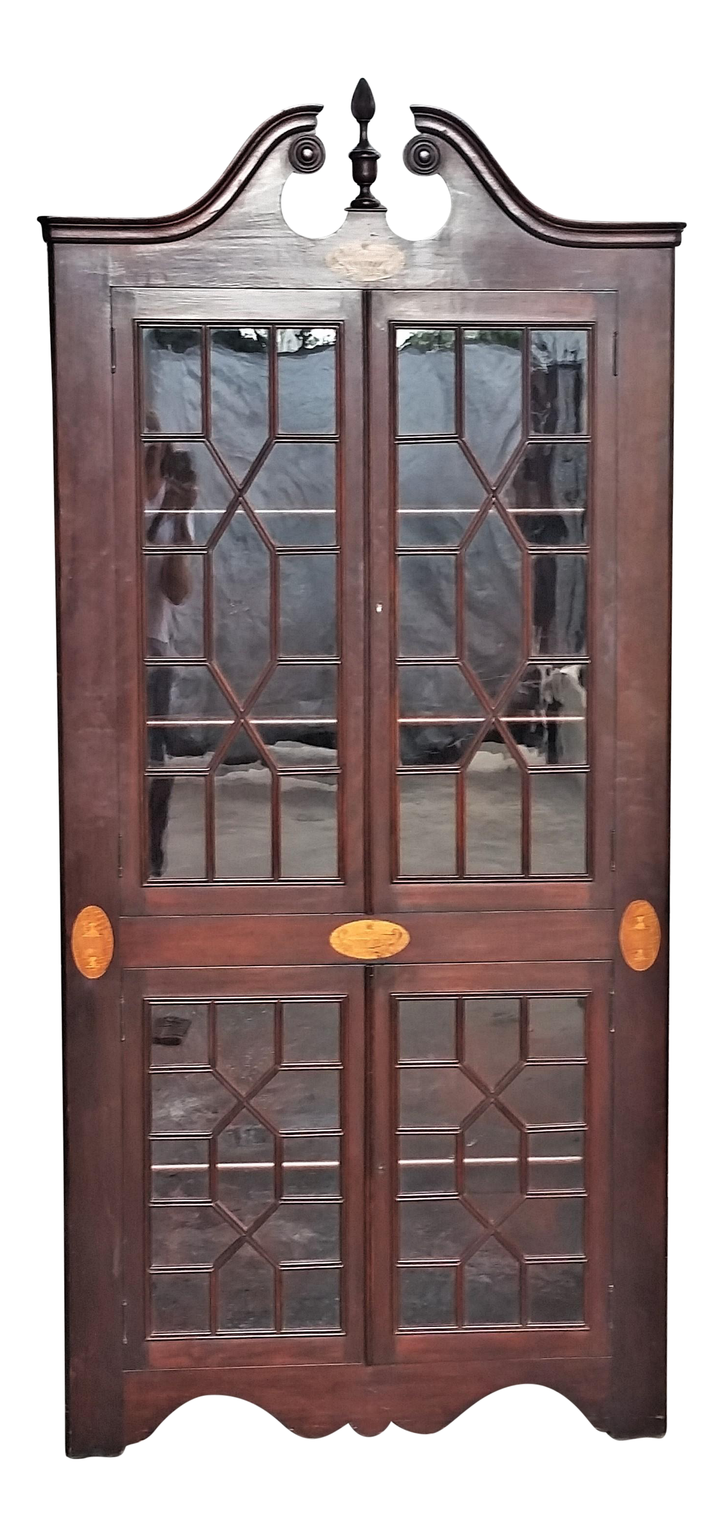 Antique Mahogany Corner China Cabinet Chairish