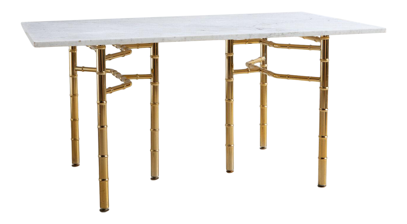 Marble Desk With Brass Legs Chairish