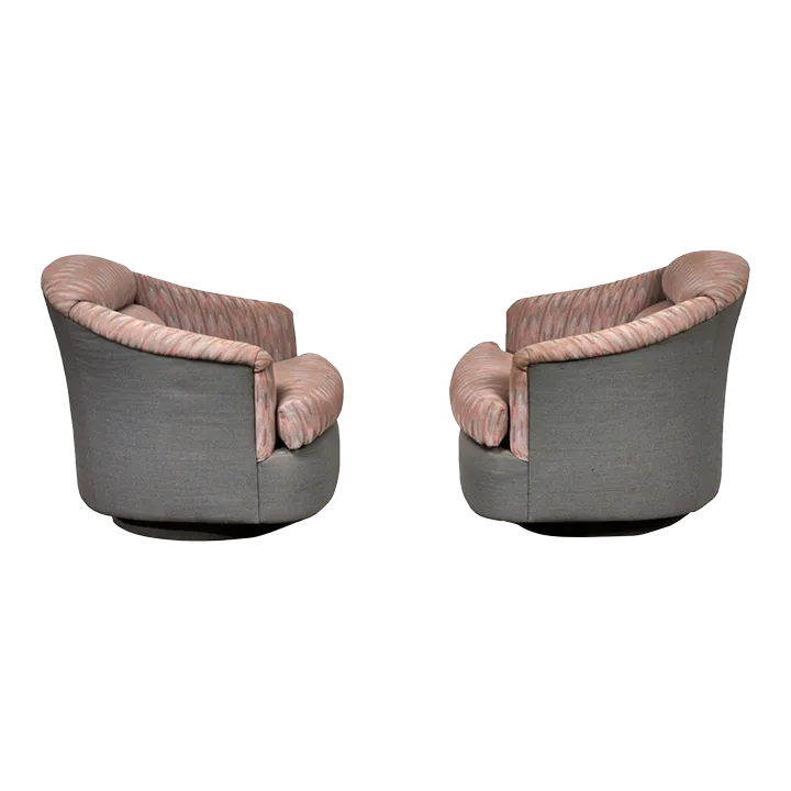 Milo Baughman Swivel Chairs for Directional, 1980 Chairish