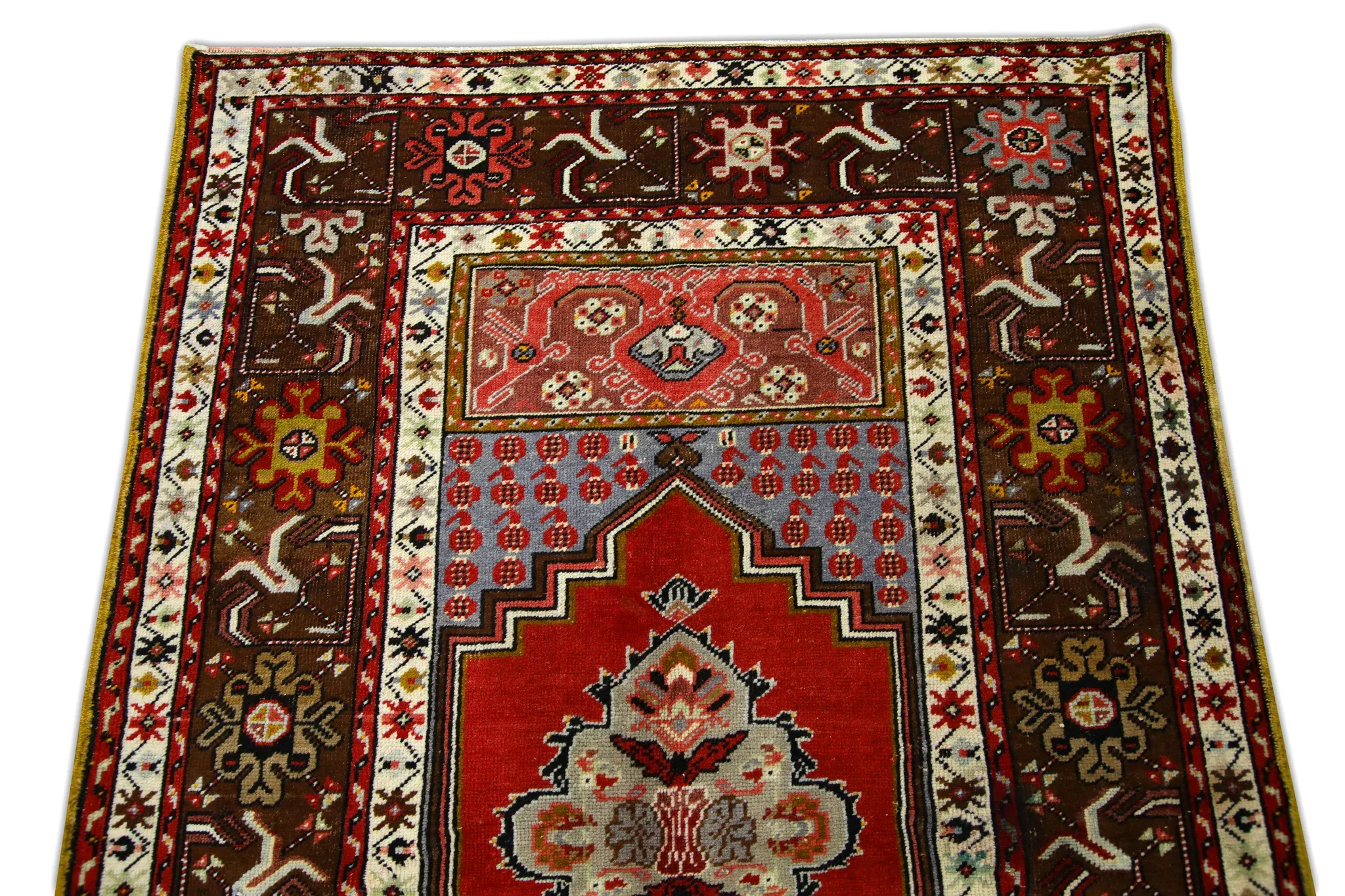 45.5/75 &quot;Bistro” ViNTAGE TURKiSH RUG 5x8 VINTAGE TURKISH Area Rug, Handmade Wool Rug, Farmhouse