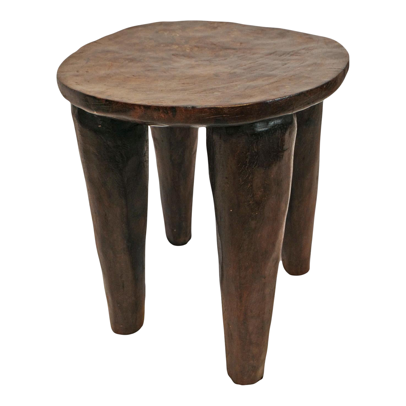 Vintage Round Guinea Wood Stool / Side Table Chairish