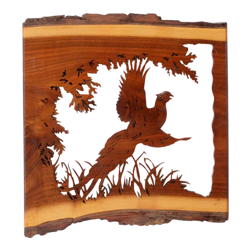 Vintage Pheasant Wood Art Wall Hanging Chairish