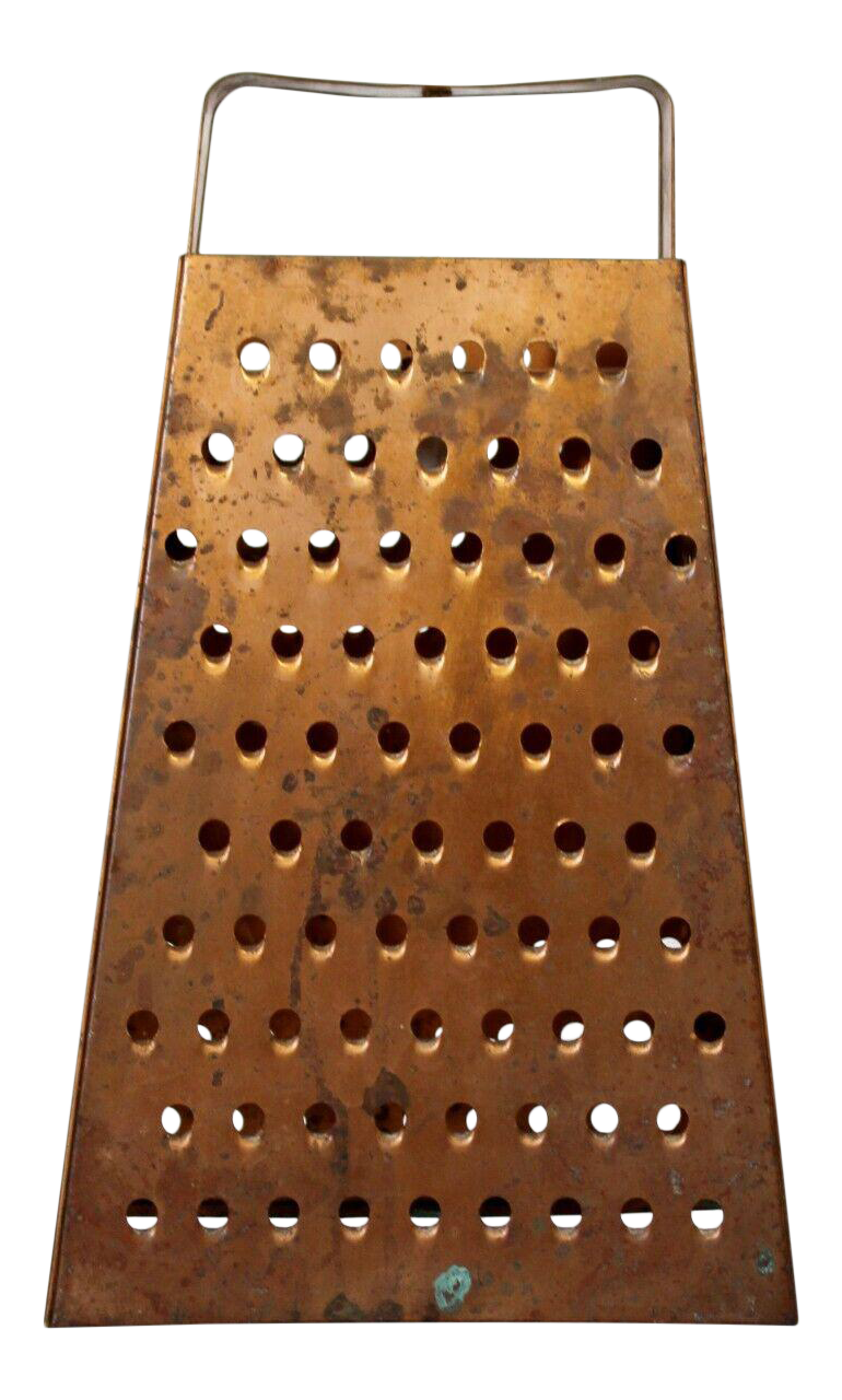 Mid Century Modern Style Copper Cheese Grater Light Fixture Chandelier