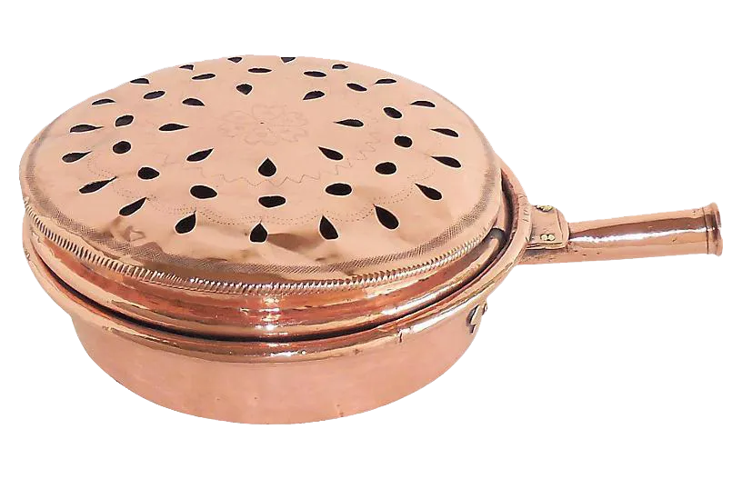 19thC. French Copper Bed Warmer Chairish