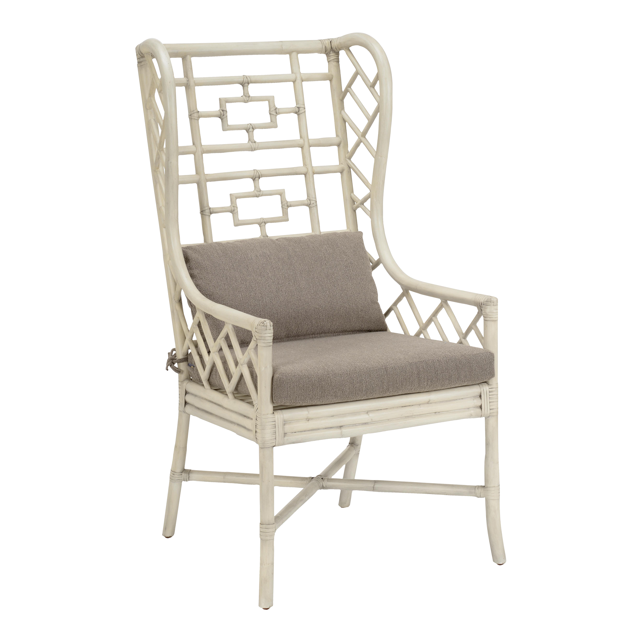 Wing Chair, White Chairish