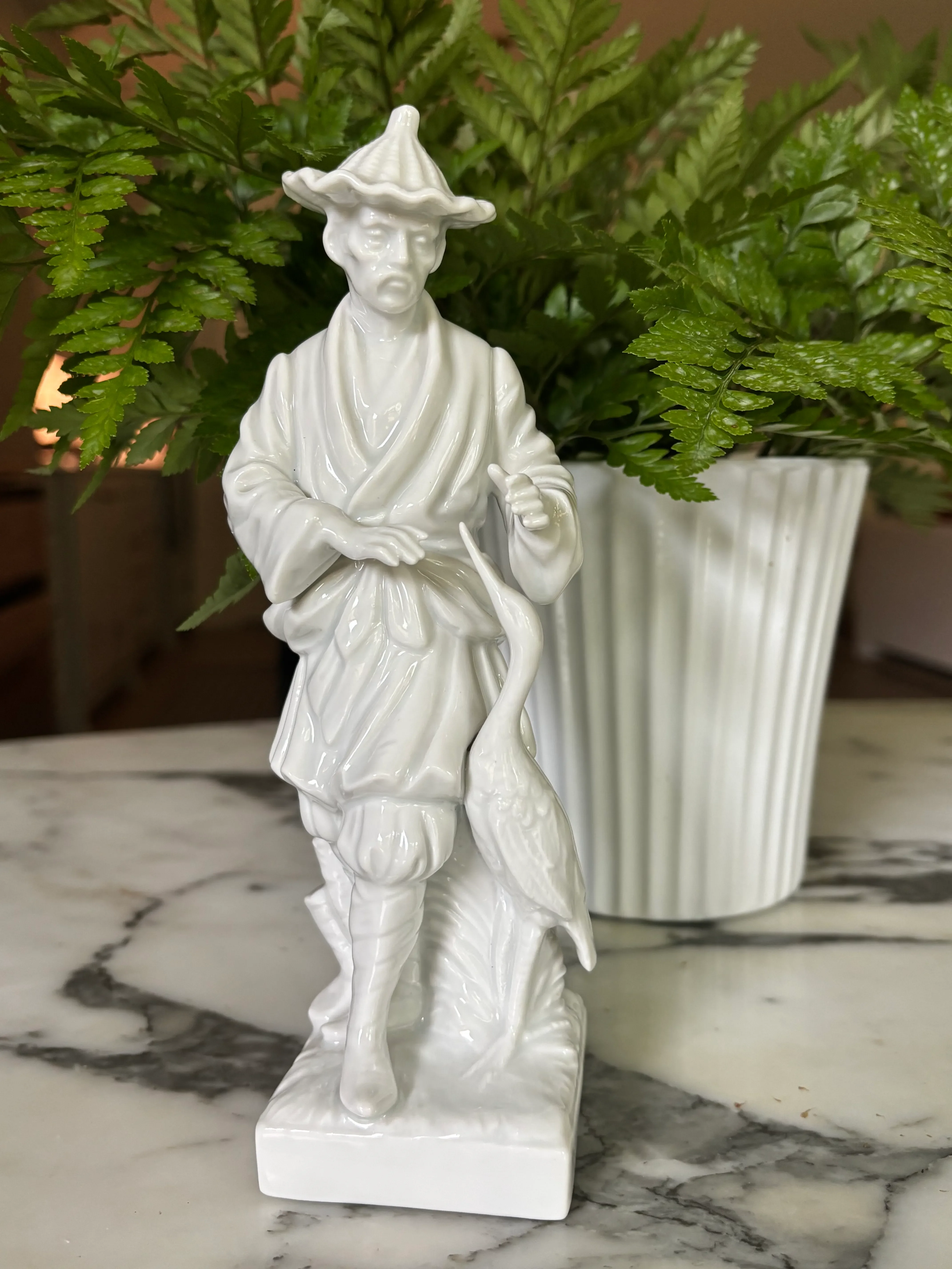 Vintage Fitz and Floyd Chinoiserie Style Blanc De Chine Figure