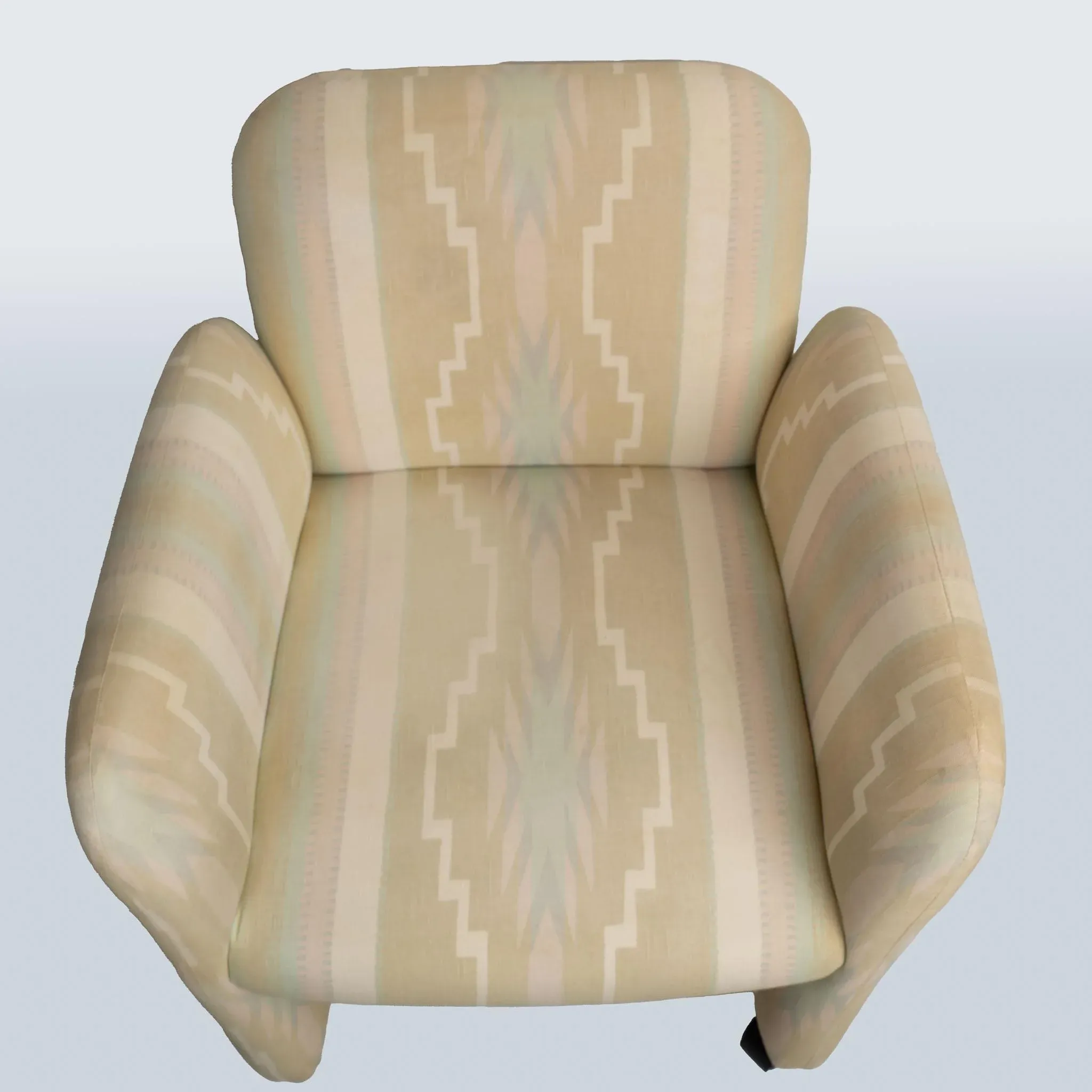 Vintage Postmodern Chiclet Accent Chair | Chairish