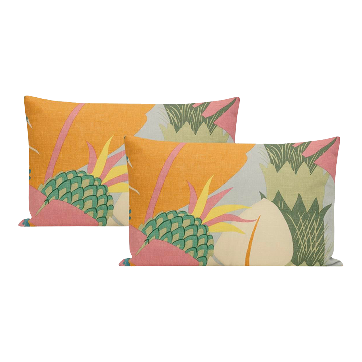 12" X 18" Tropical Ananas Lumbar Pillows a Pair Chairish