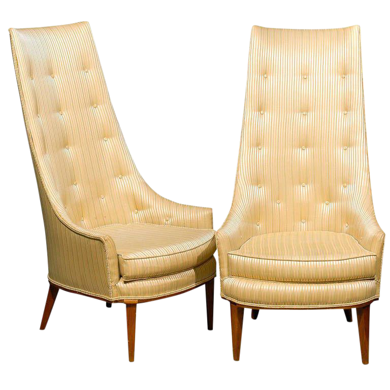 Mid century modern high back chair hot sale